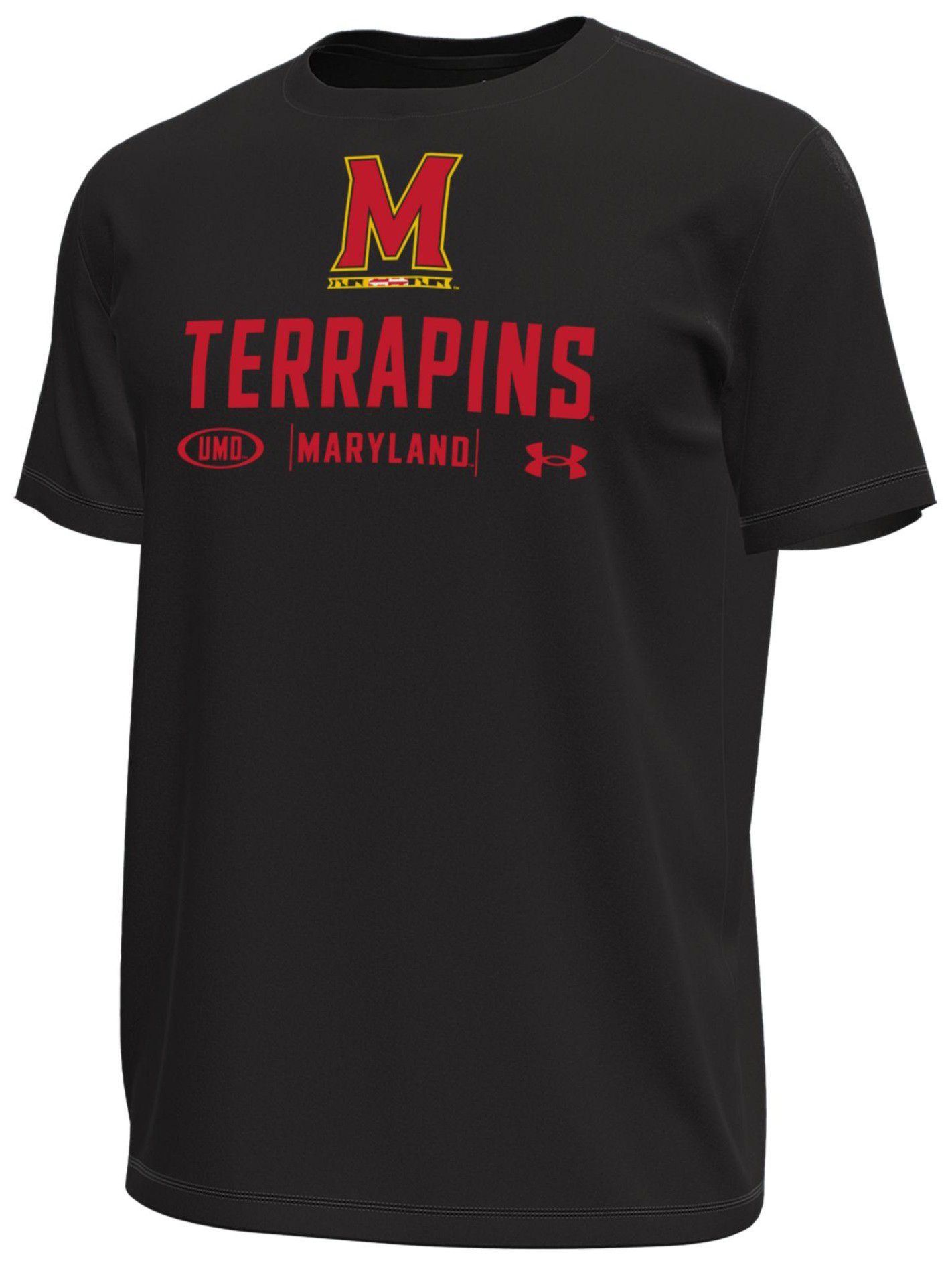 Under Armour Men's Maryland Terrapins Black Tech Stretch T-Shirt