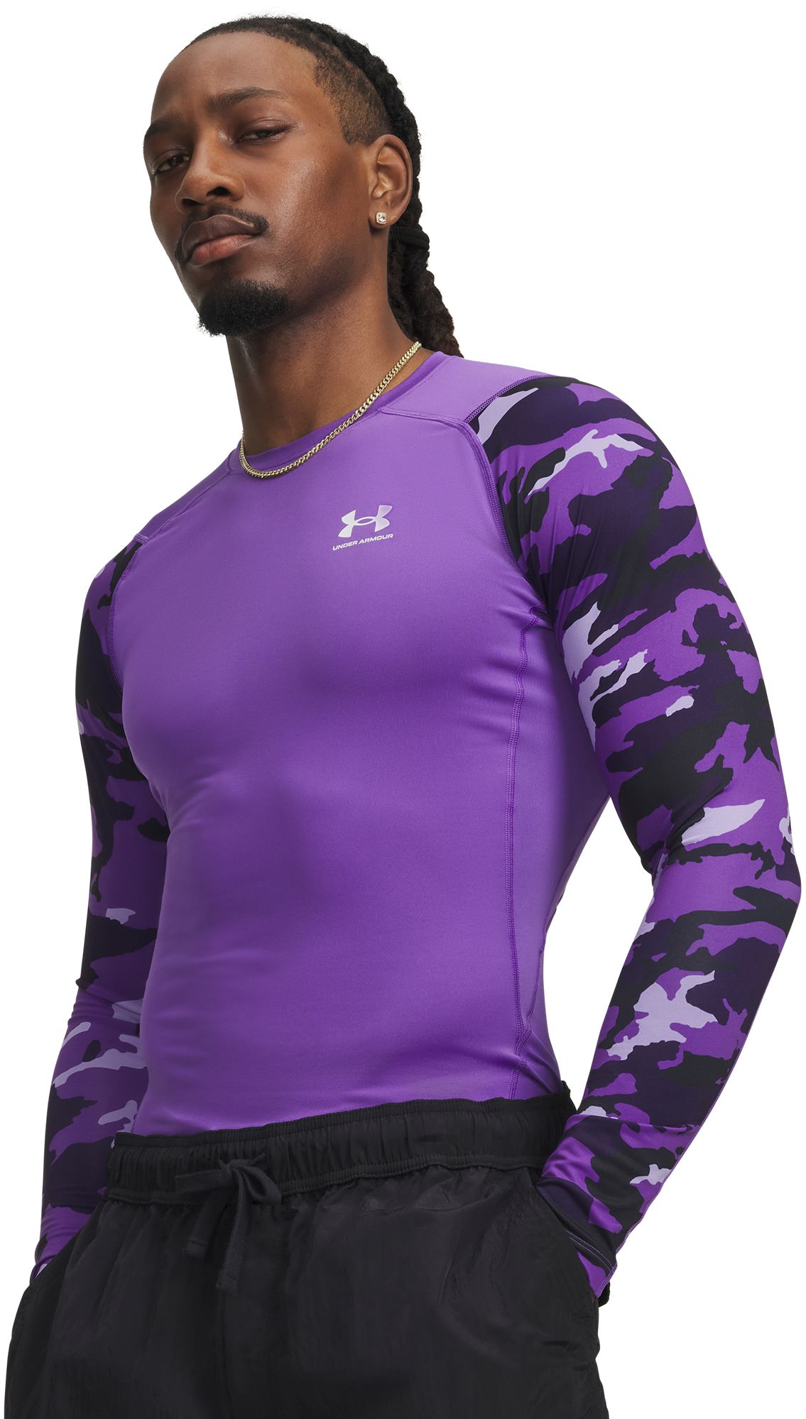 Under Armour Men's HeatGear Armour Compression Colorblock Long Sleeve
