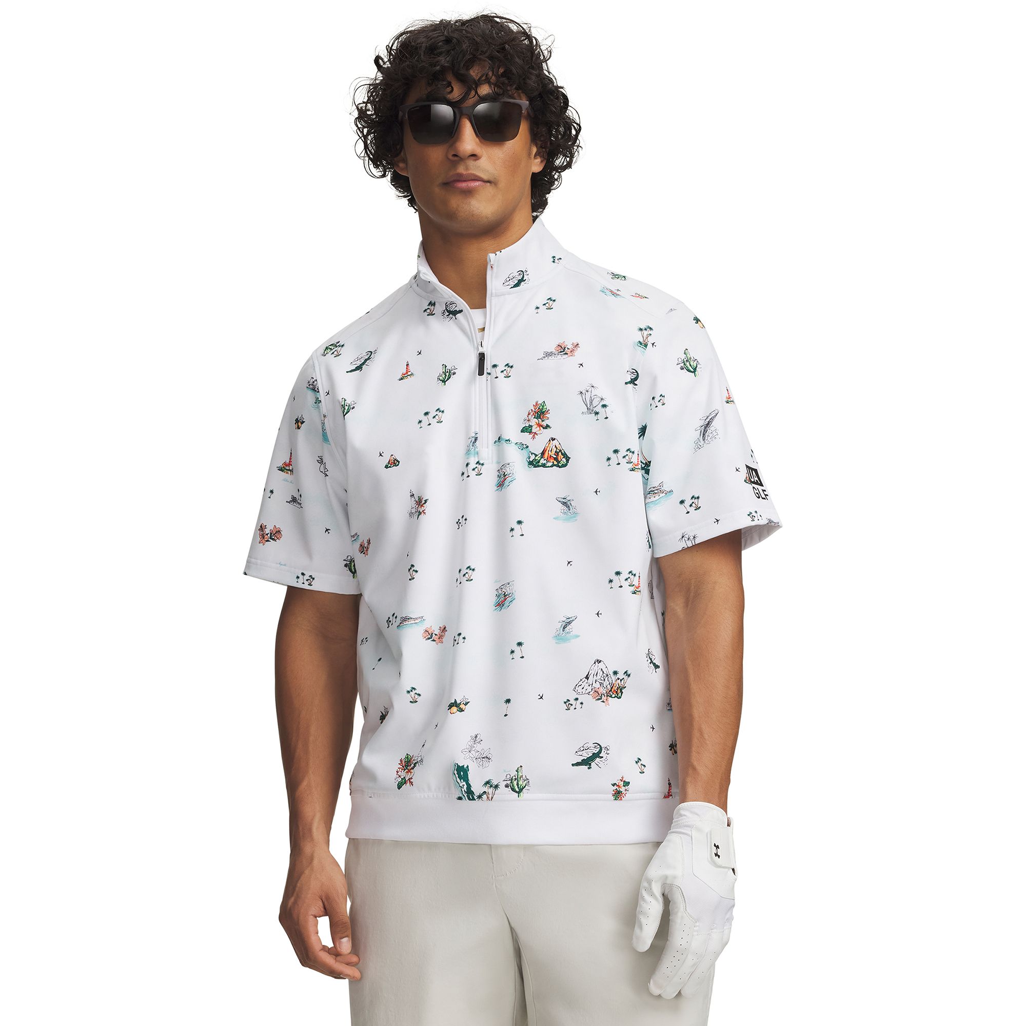 Under Armour Men's UA Drive Wind Golf Trip Short Sleeve ½ Zip