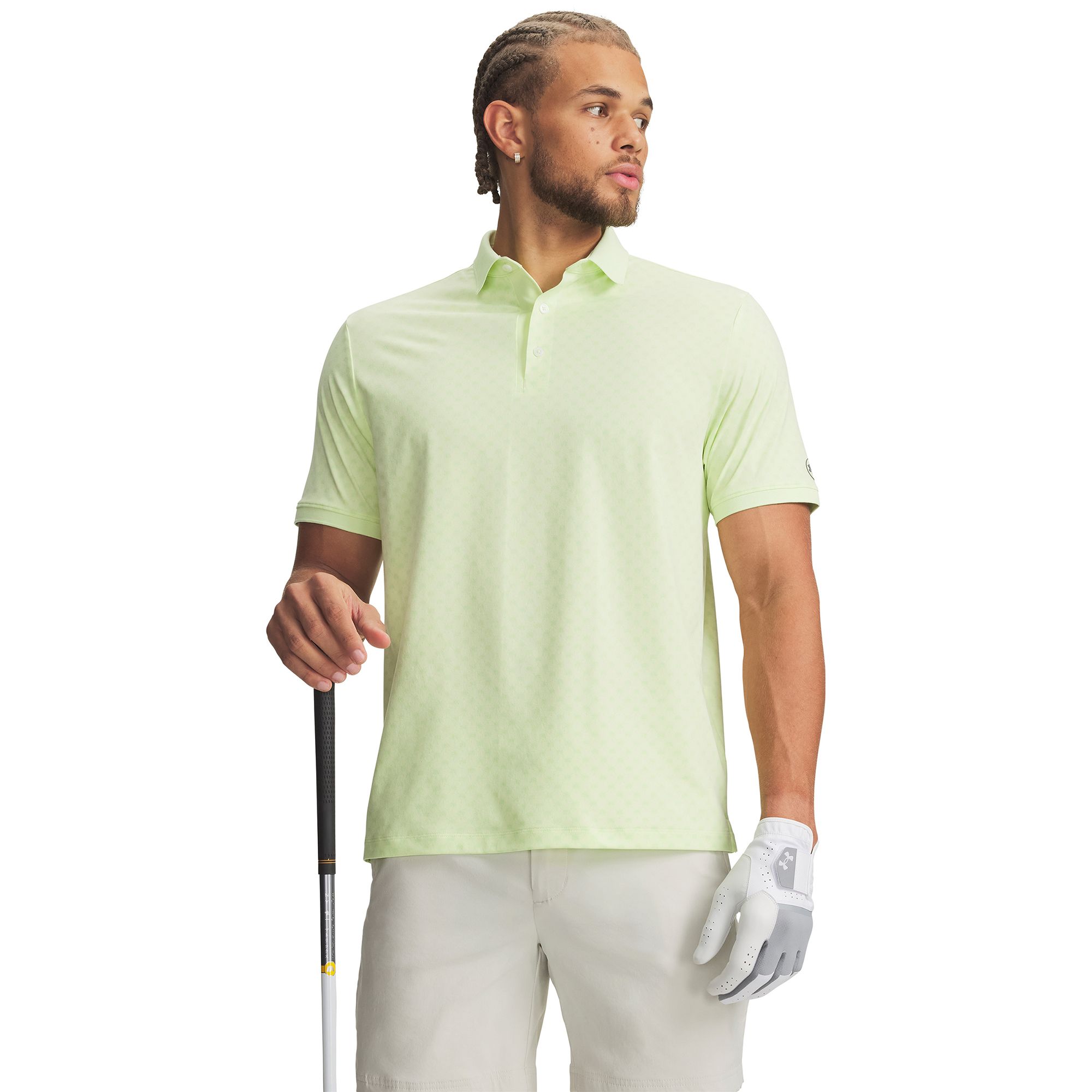 Under Armour Men's UA ArmourDry Print Rib Golf Polo