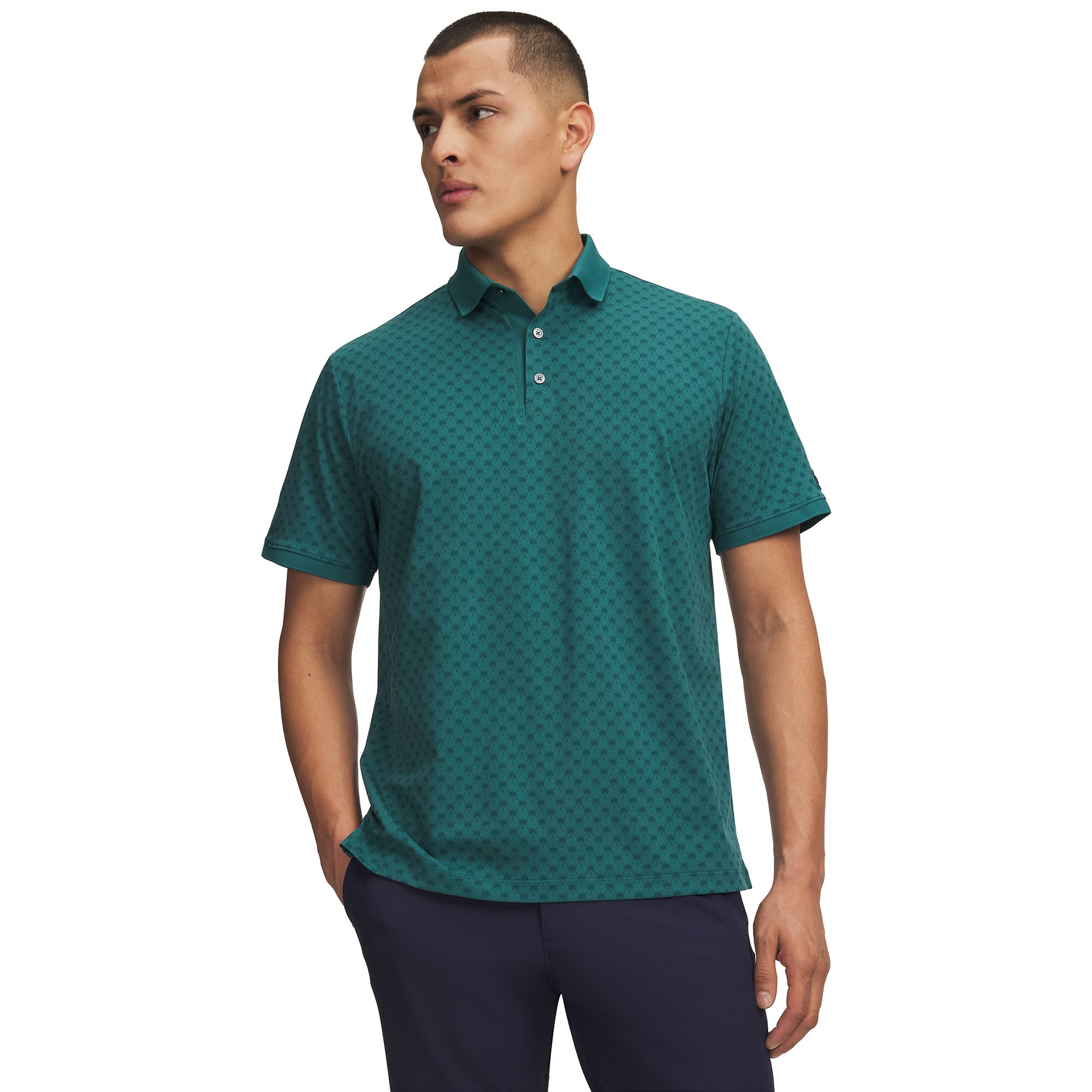 Under Armour Men's UA ArmourDry Print Rib Golf Polo