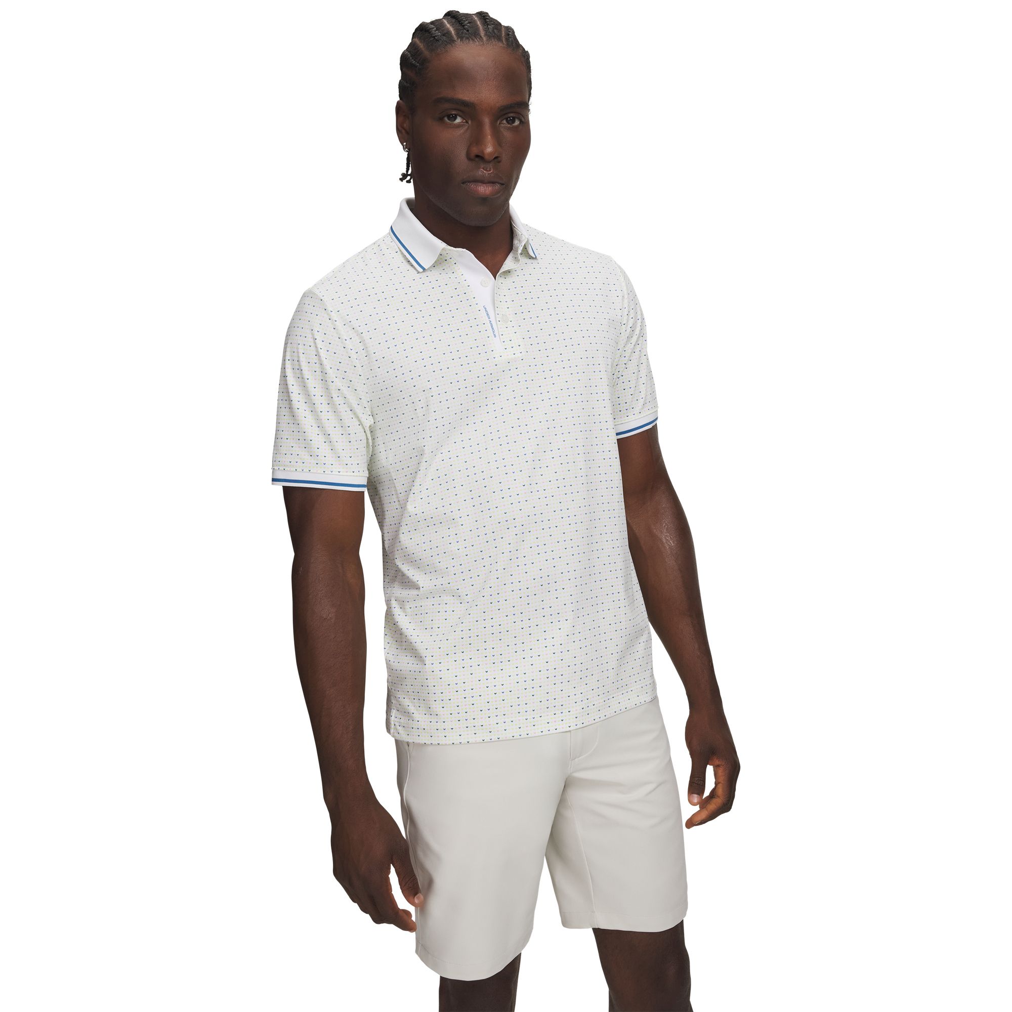 Under Armour Men's UA ArmourDry Print Rib Golf Polo