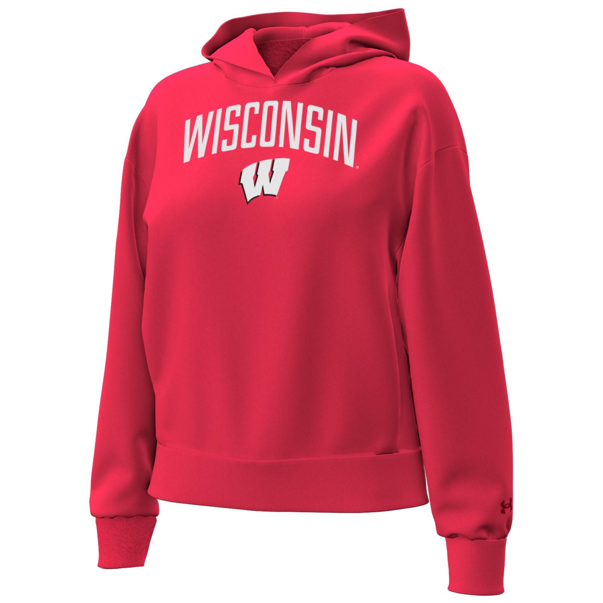 Under Armour Women's Wisconsin Badgers Red Essential Fleece Hoodie
