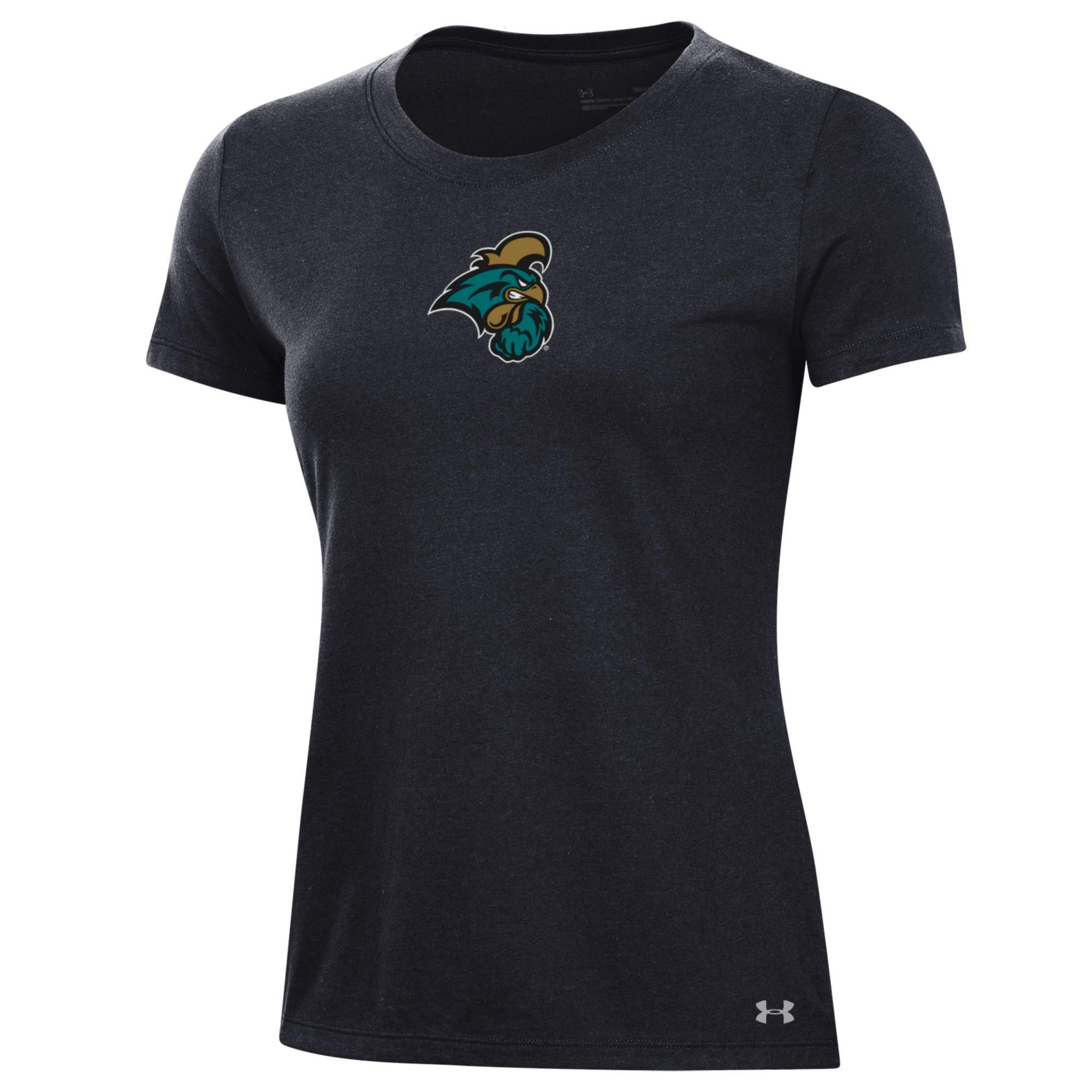 Under Armour Women's Coastal Carolina Chanticleers Performance Cotton Black T-Shirt