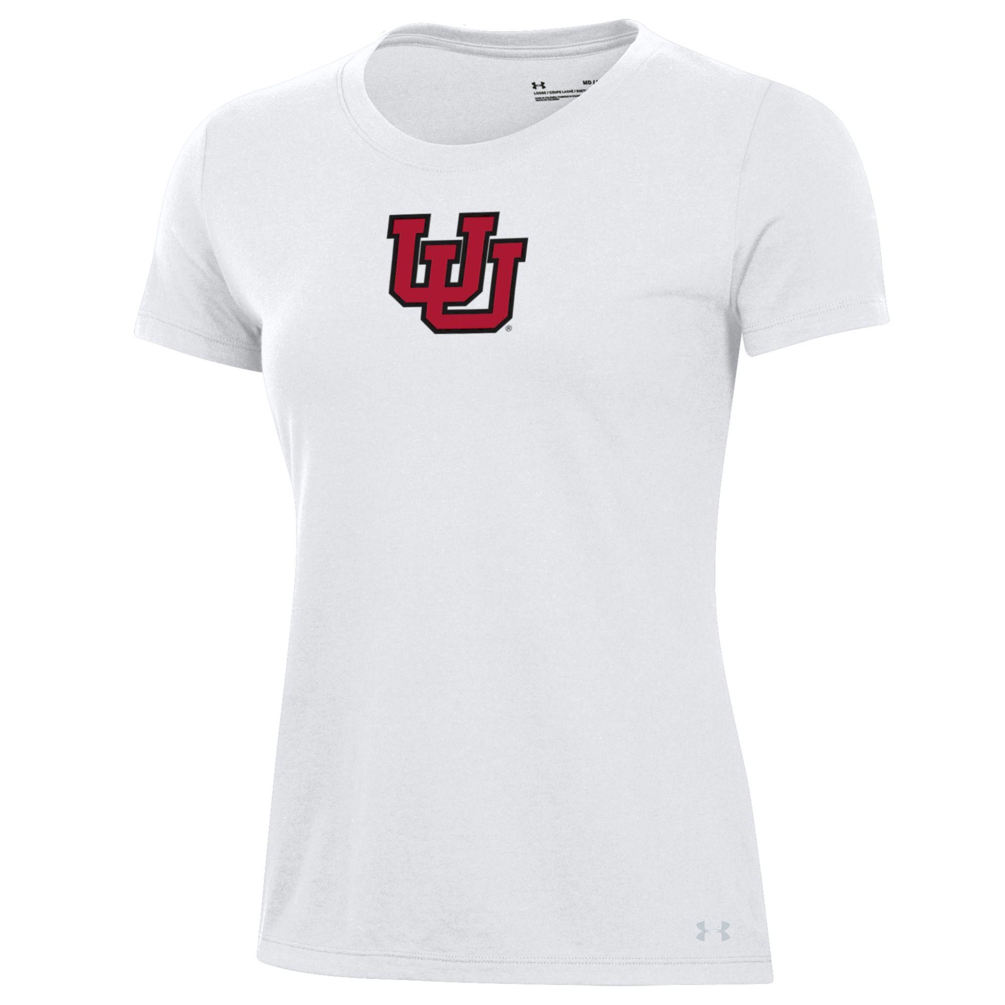 Under Armour Women's Utah Utes Performance Cotton White T-Shirt