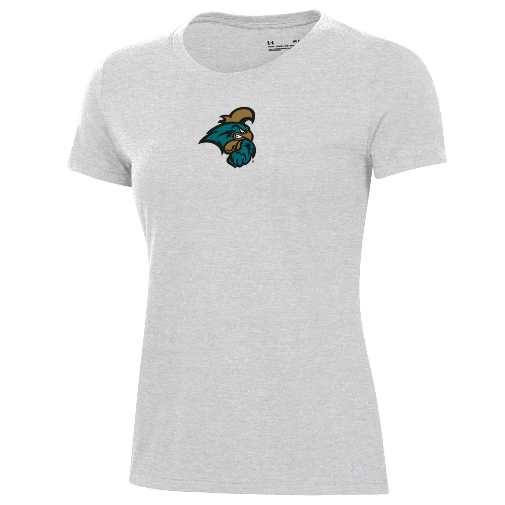 Under Armour Women's Coastal Carolina Chanticleers Performance Cotton Grey T-Shirt