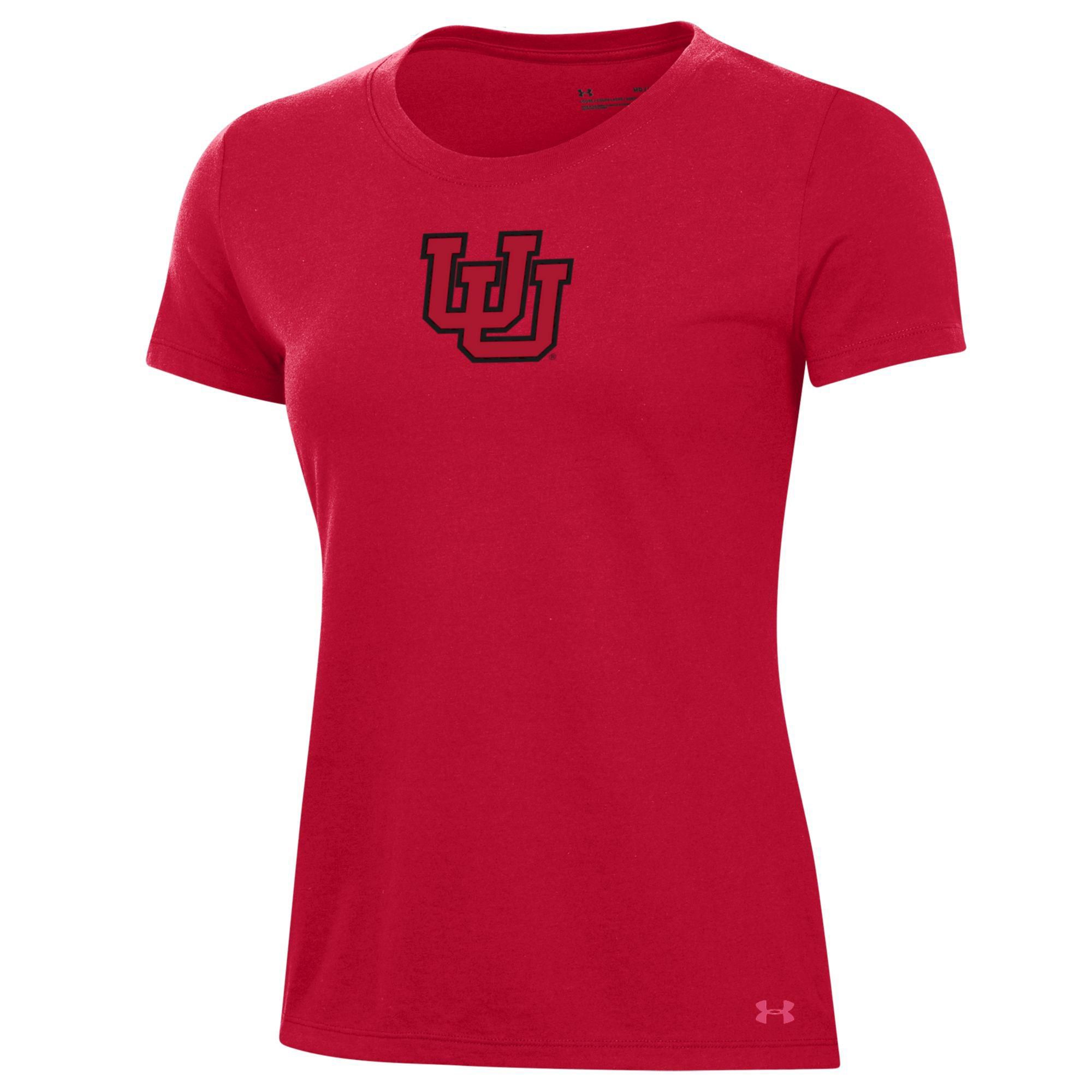 Under Armour Women's Utah Utes Performance Cotton Red T-Shirt