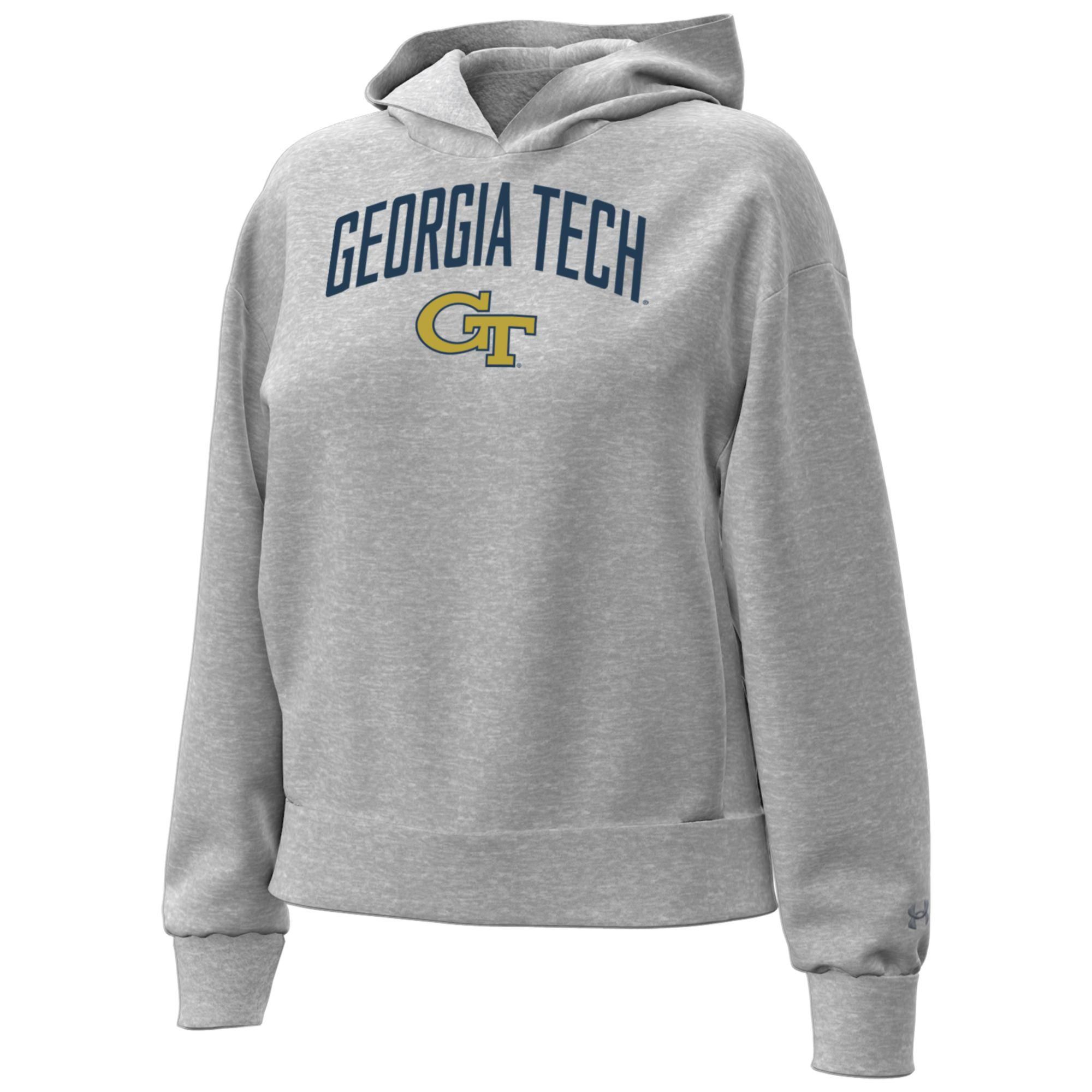 Under Armour Women's Georgia Tech Yellow Jackets Grey Essential Fleece Hoodie