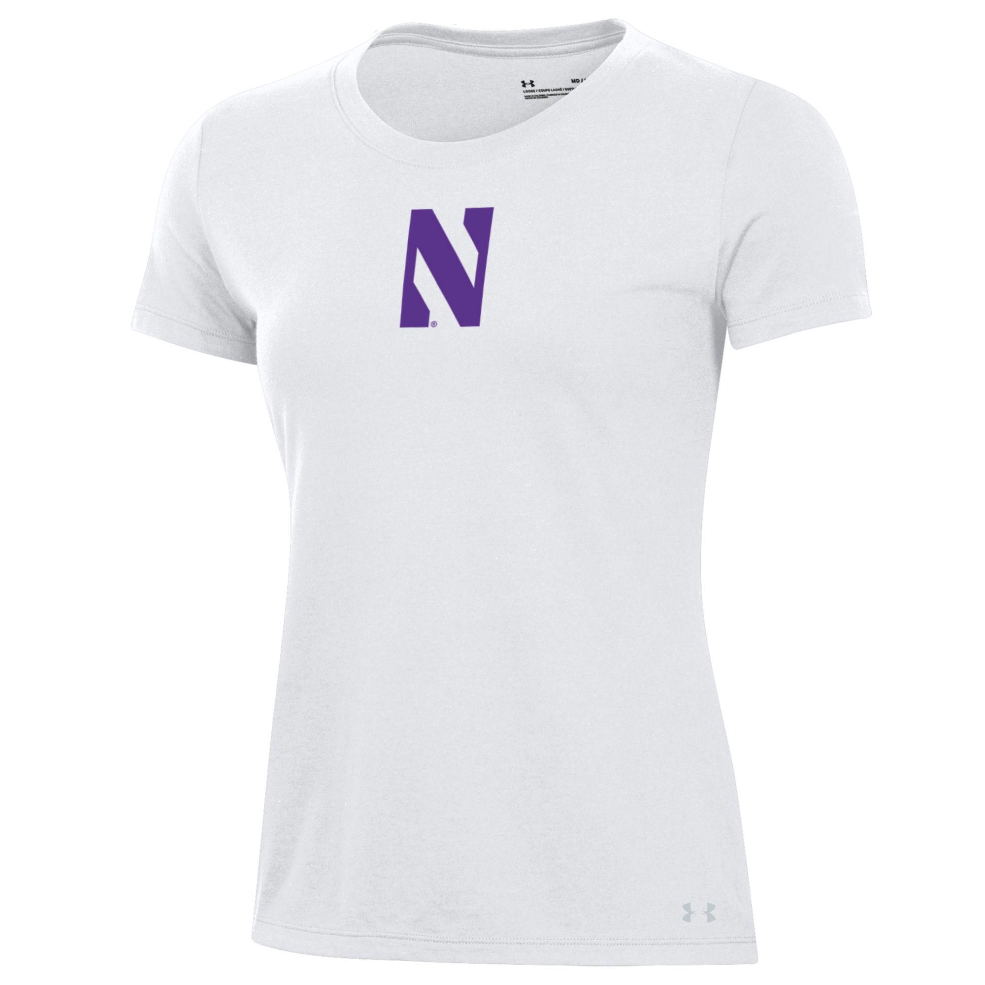 Under Armour Women's Northwestern Wildcats Performance Cotton White T-Shirt