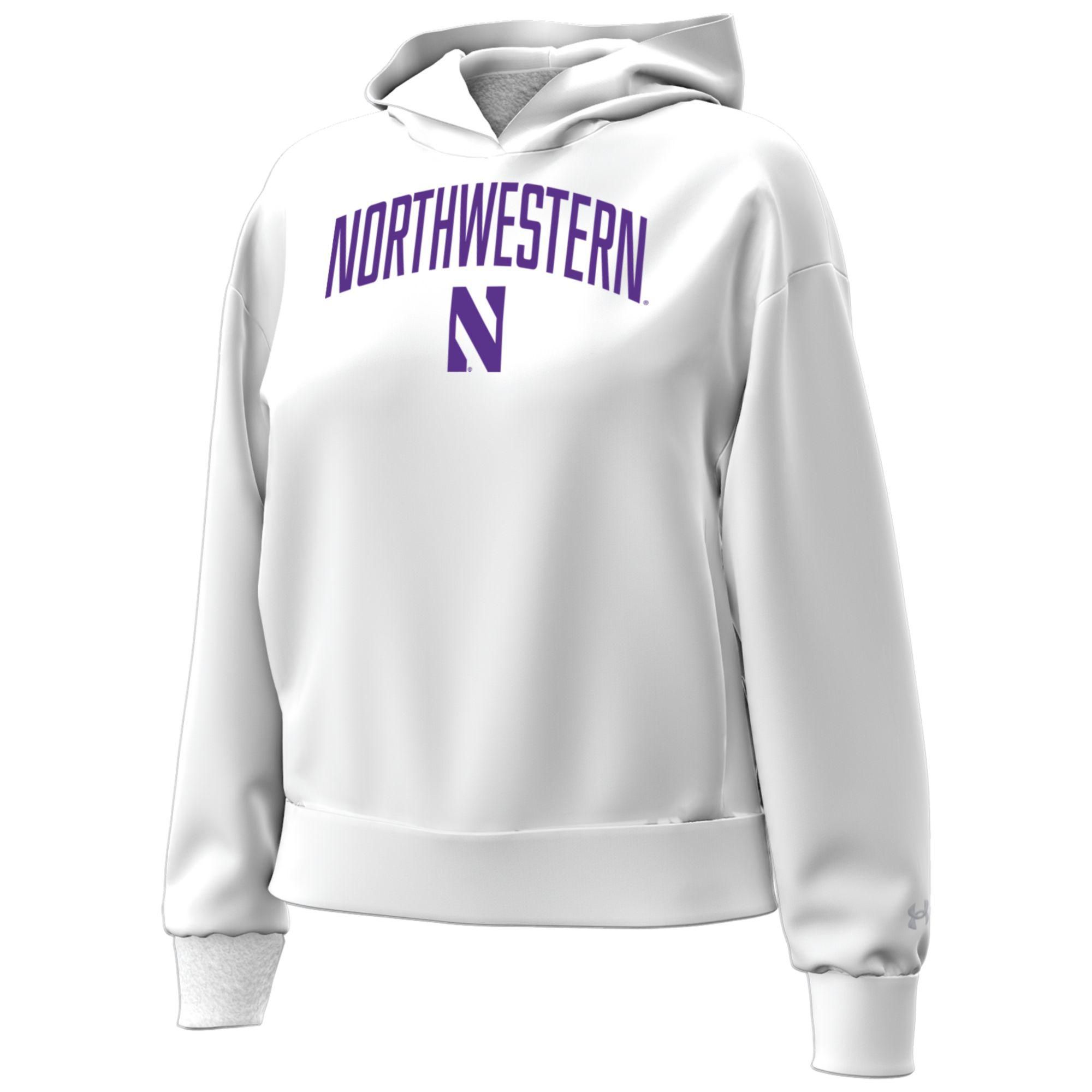 Under Armour Women's Northwestern Wildcats White Essential Fleece Hoodie