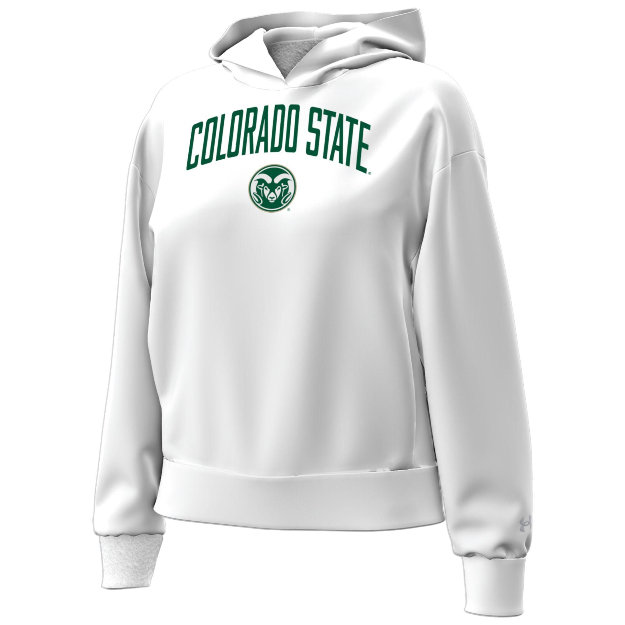 Under Armour Women's Colorado State Rams White Essential Fleece Hoodie