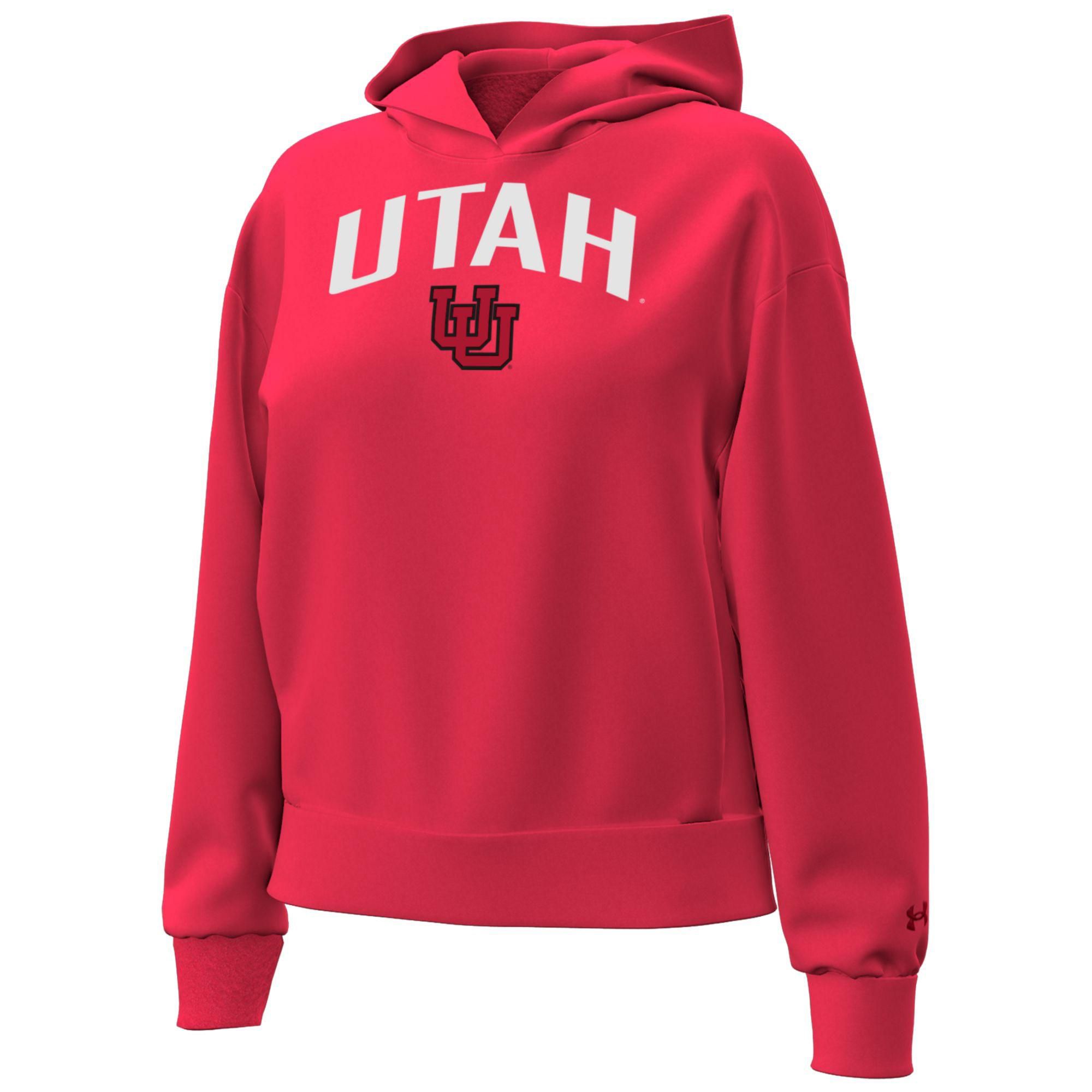 Under Armour Women's Utah Utes Red Essential Fleece Hoodie