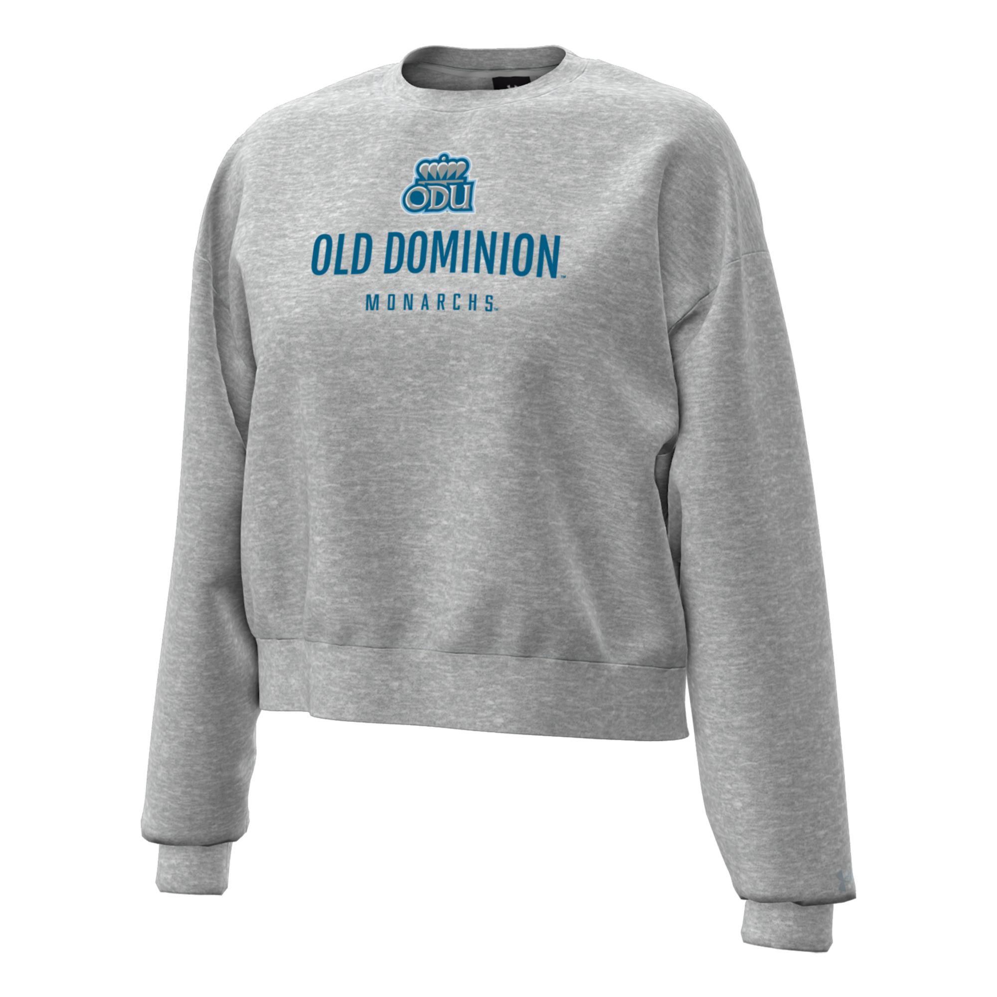 Under Armour Women's Old Dominion Monarchs Grey Essential Fleece Crewneck Sweatshirt