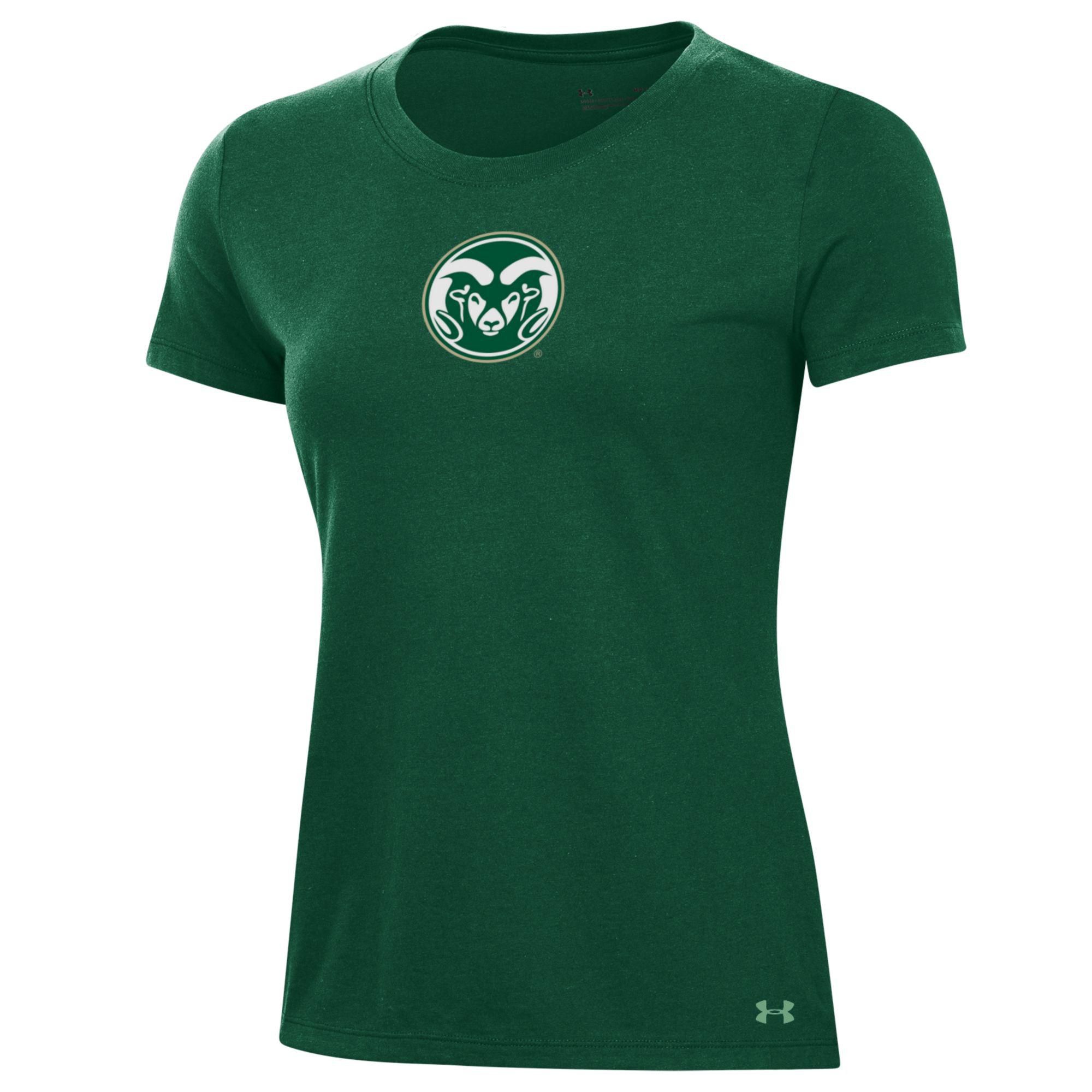 Under Armour Women's Colorado State Rams Performance Cotton Green T-Shirt