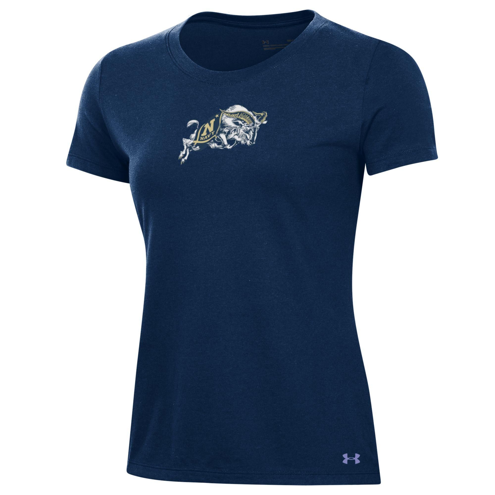 Under Armour Women's Navy Midshipmen Performance Cotton Blue T-Shirt