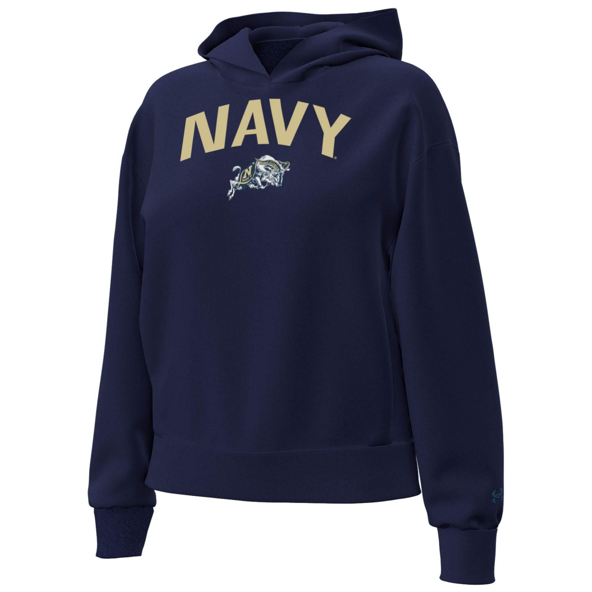 Under Armour Women's Navy Midshipmen Blue Essential Fleece Hoodie