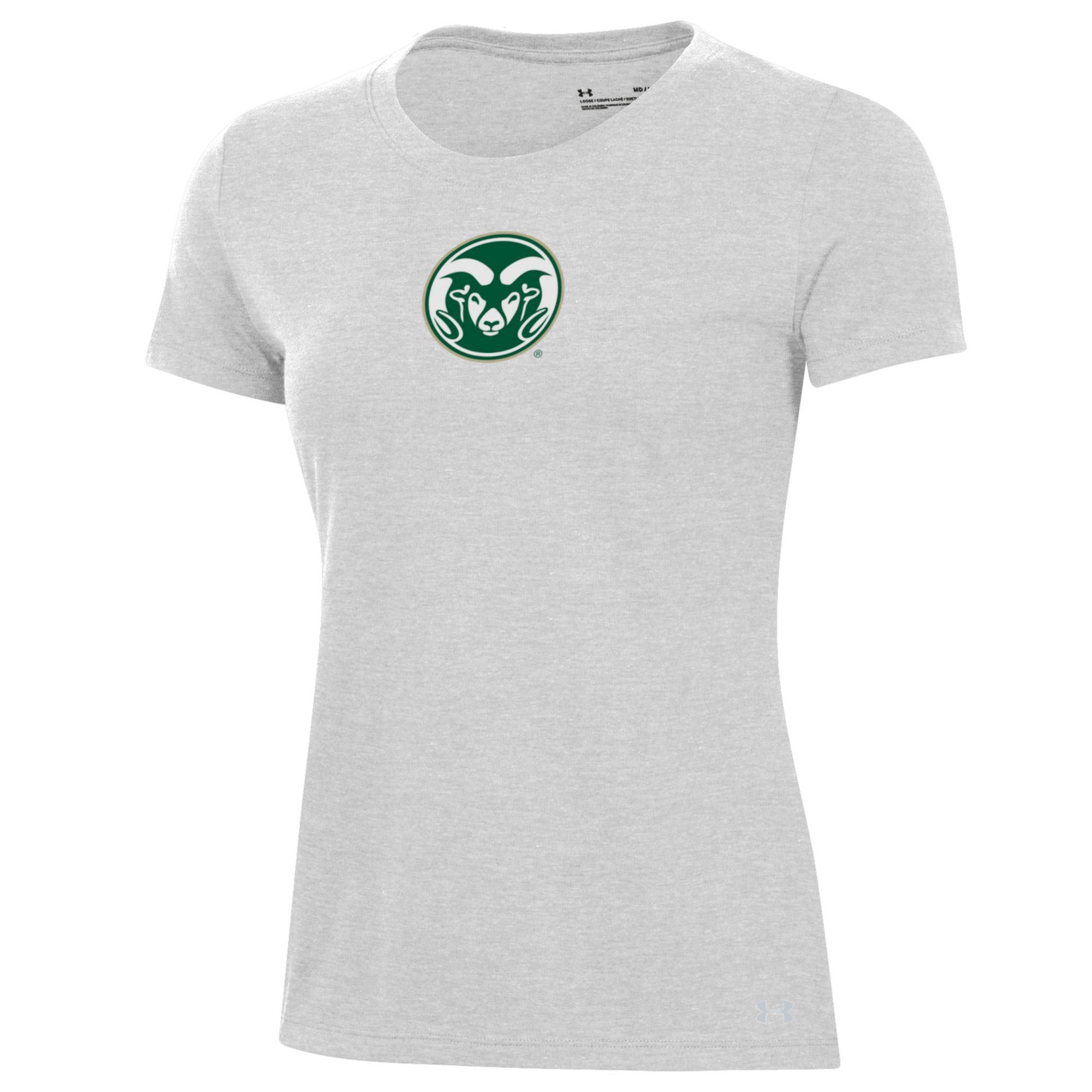 Under Armour Women's Colorado State Rams Performance Cotton Grey T-Shirt