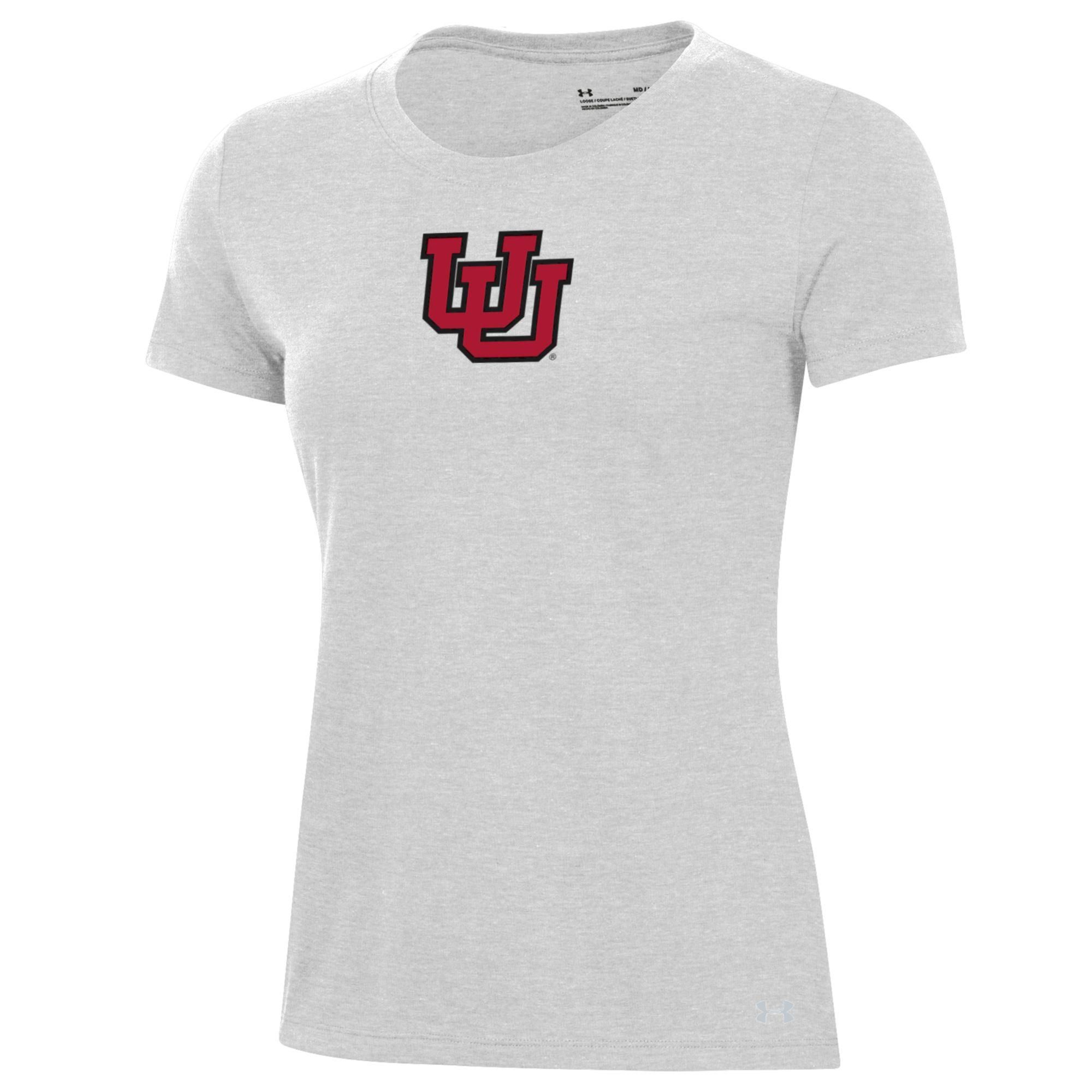 Under Armour Women's Utah Utes Performance Cotton Grey T-Shirt
