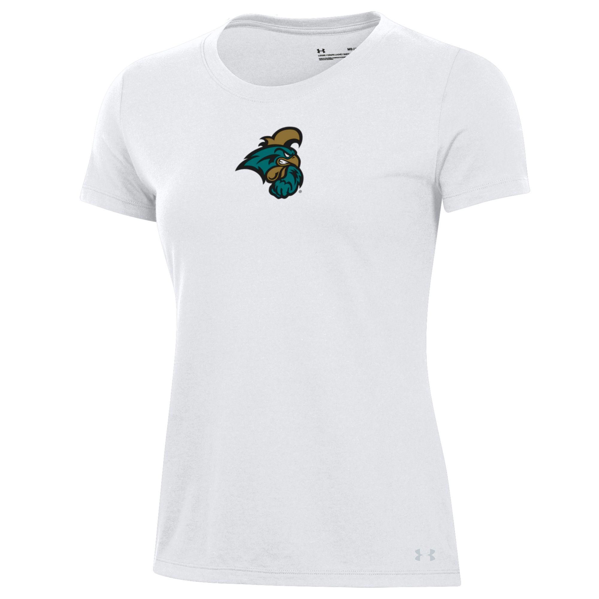 Under Armour Women's Coastal Carolina Chanticleers Performance Cotton White T-Shirt