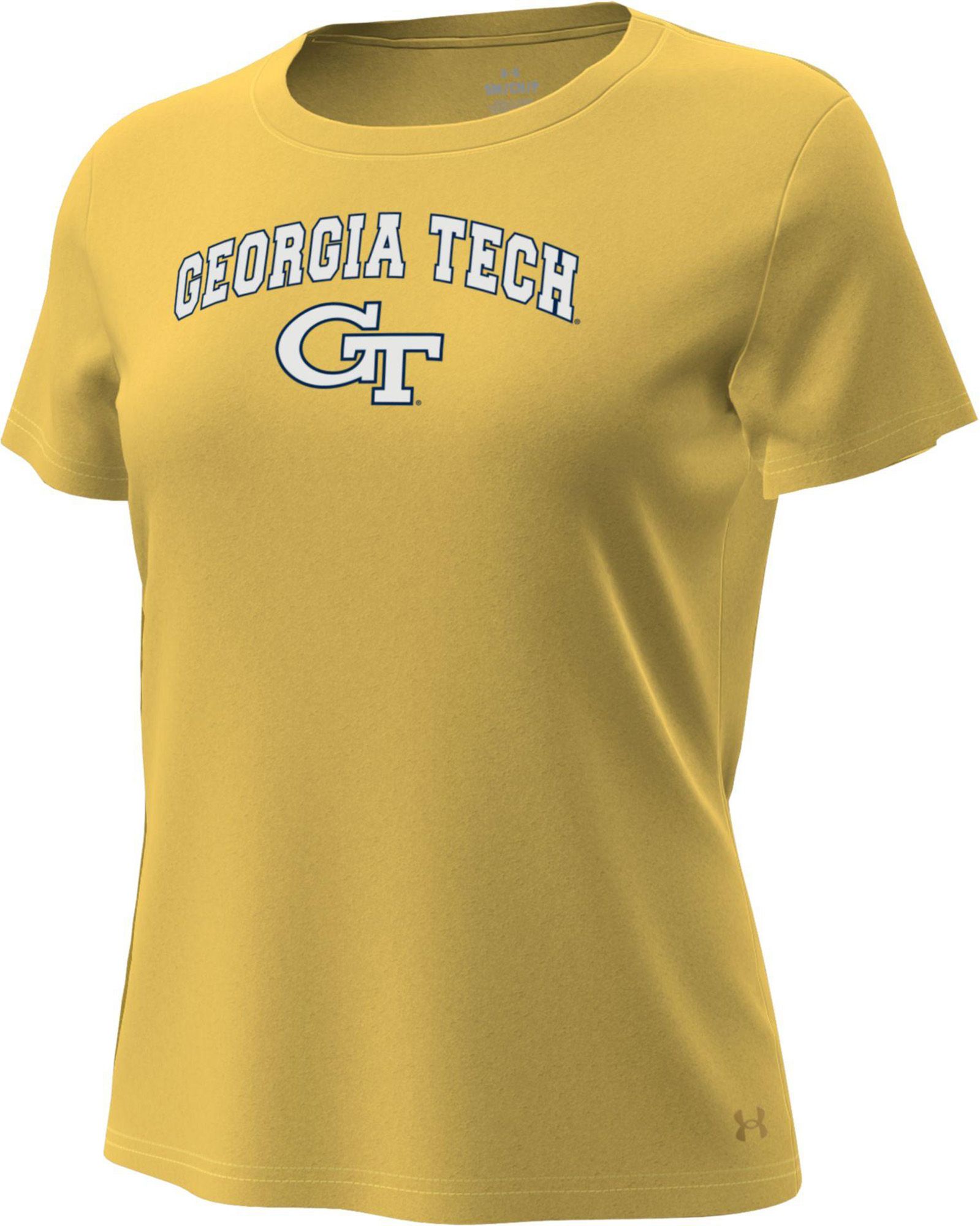 Under Armour Women's Georgia Tech Yellow Jackets Gold Logo T-Shirt