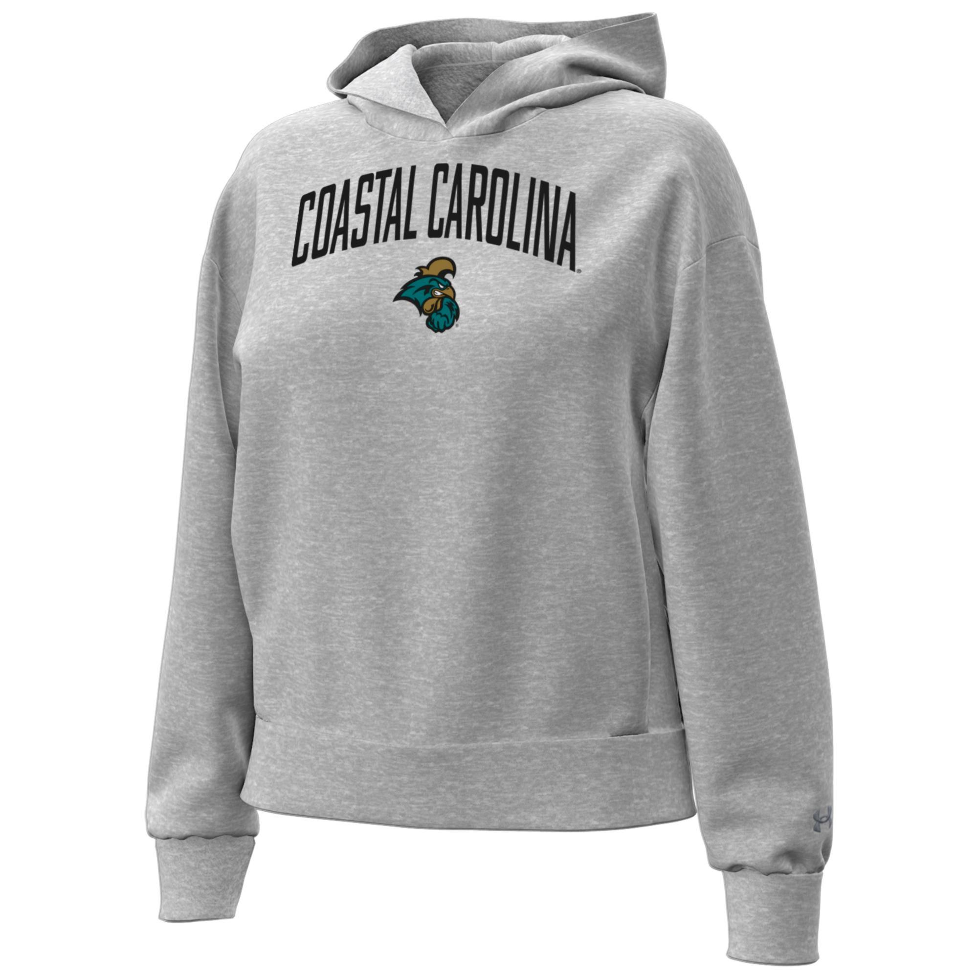 Under Armour Women's Coastal Carolina Chanticleers Grey Essential Fleece Hoodie