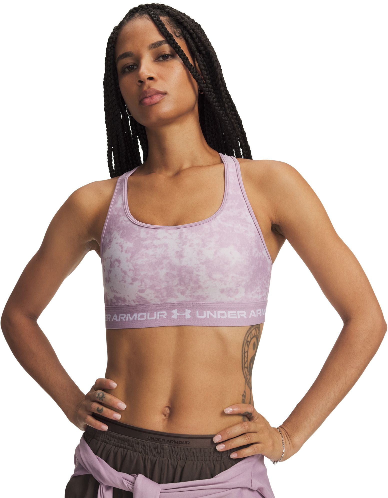 Under Armour Women's Printed Mid Crossback Sports Bra