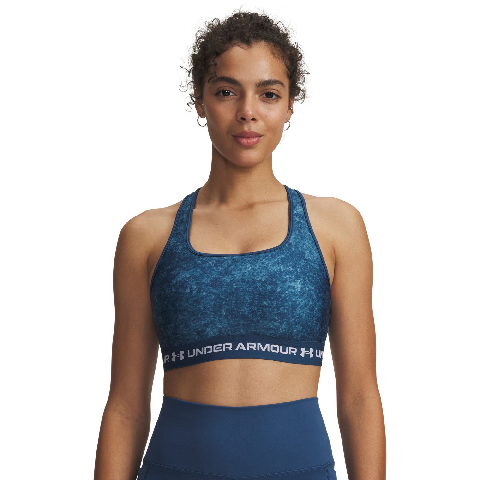 Under Armour Women's Printed Mid Crossback Sports Bra