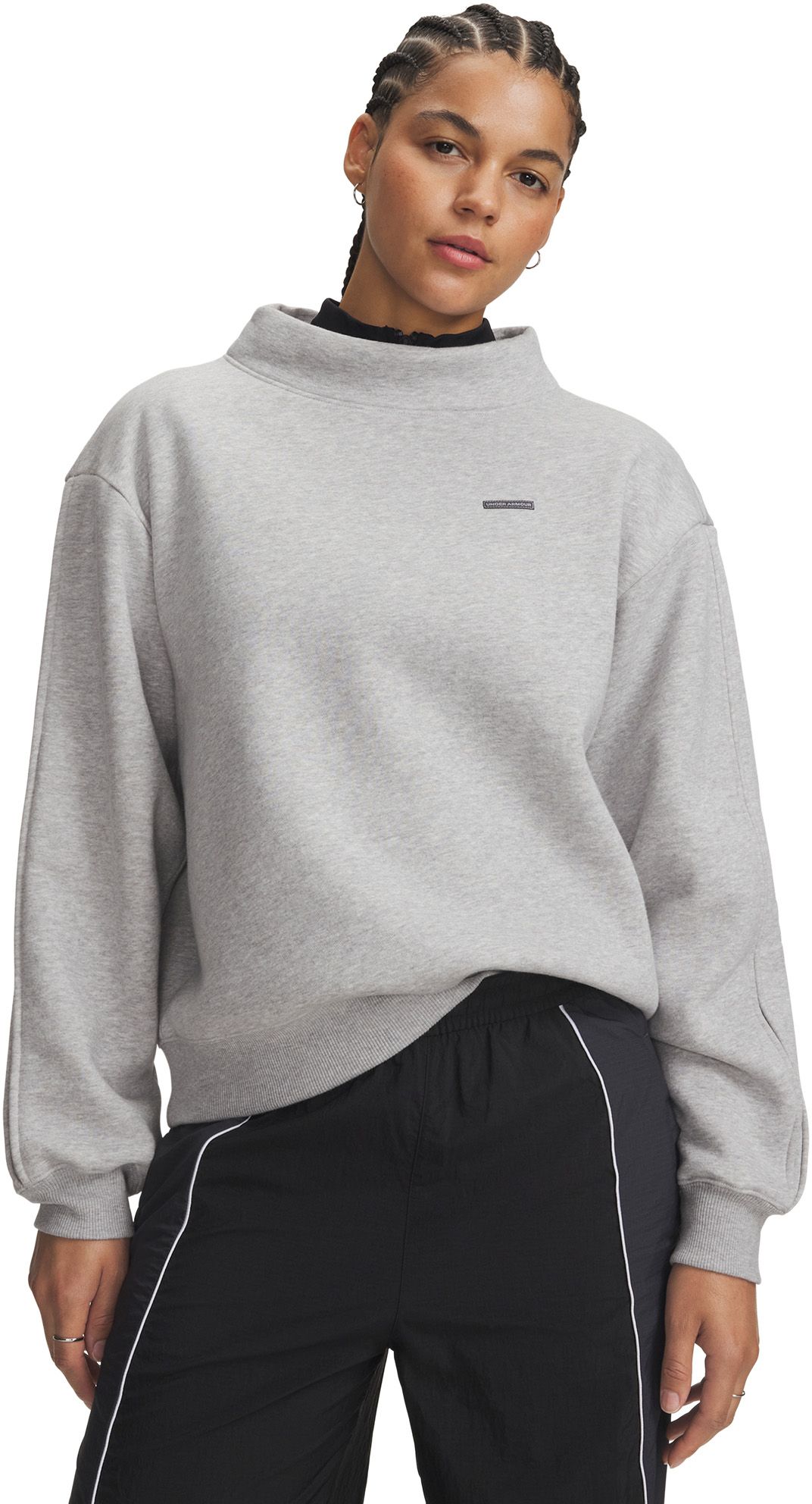 Under Armour Women's Icon Sama Fleece Mock Long Sleeve