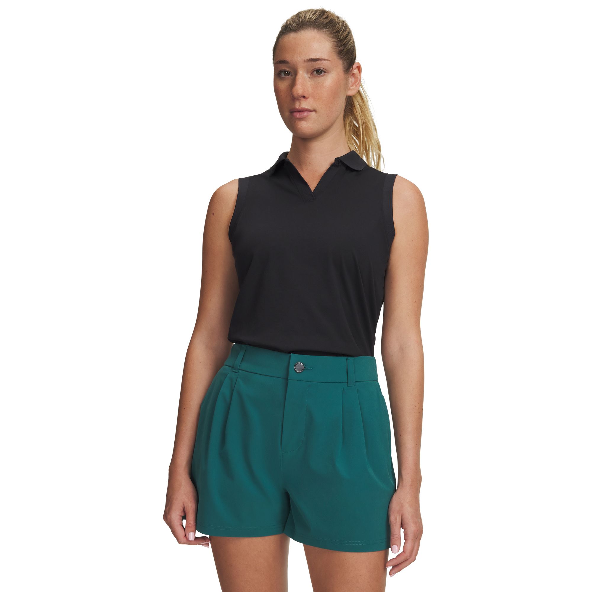 Under Armour Women's Drive Johnny Collar Sleeveless Golf Polo