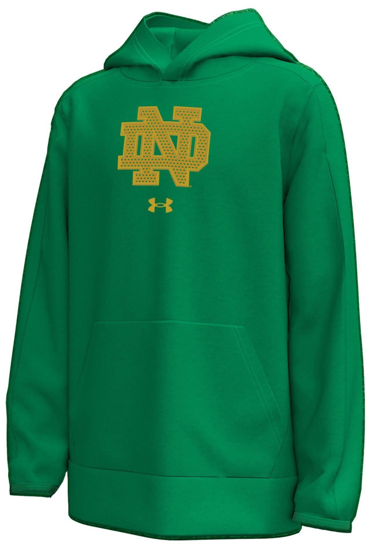 Under Armour Youth Notre Dame Fighting Irish Green Sideline Hoodie