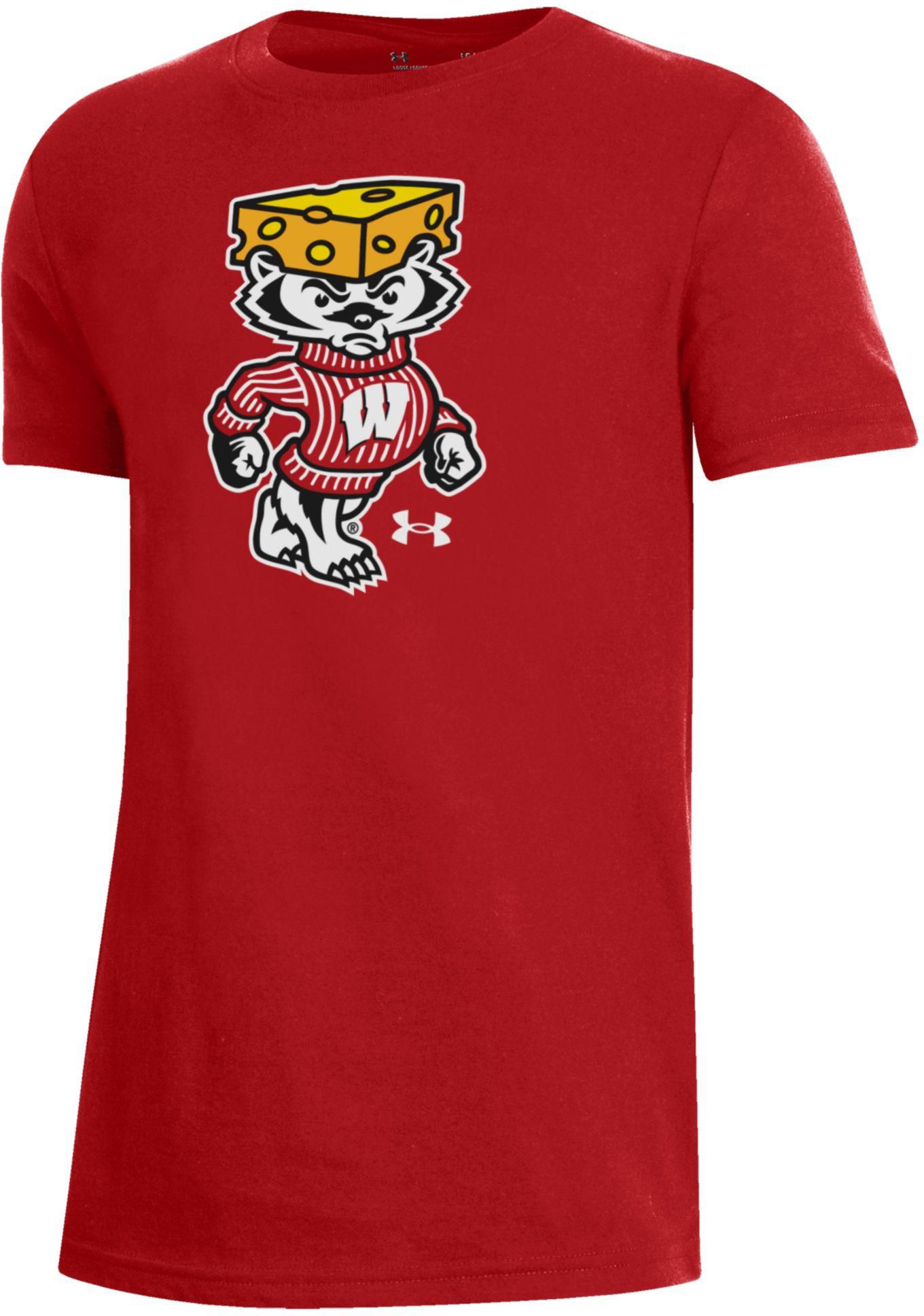 Under Armour Youth Wisconsin Badgers Bucky Cheesehead T-Shirt
