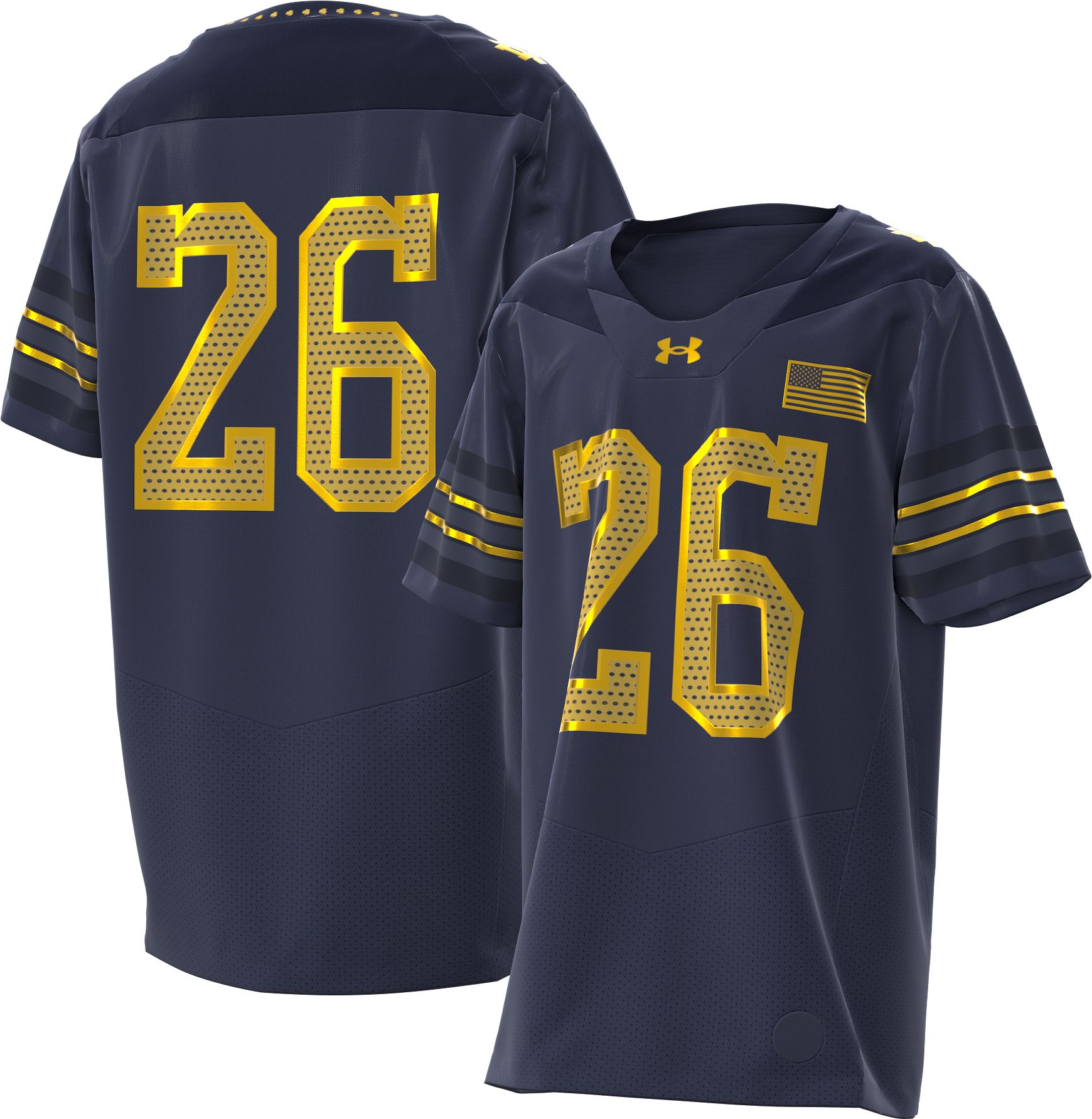 Under Armour Youth Notre Dame Fighting Irish Shamrock Series Collection Navy Sideline Replica Jersey