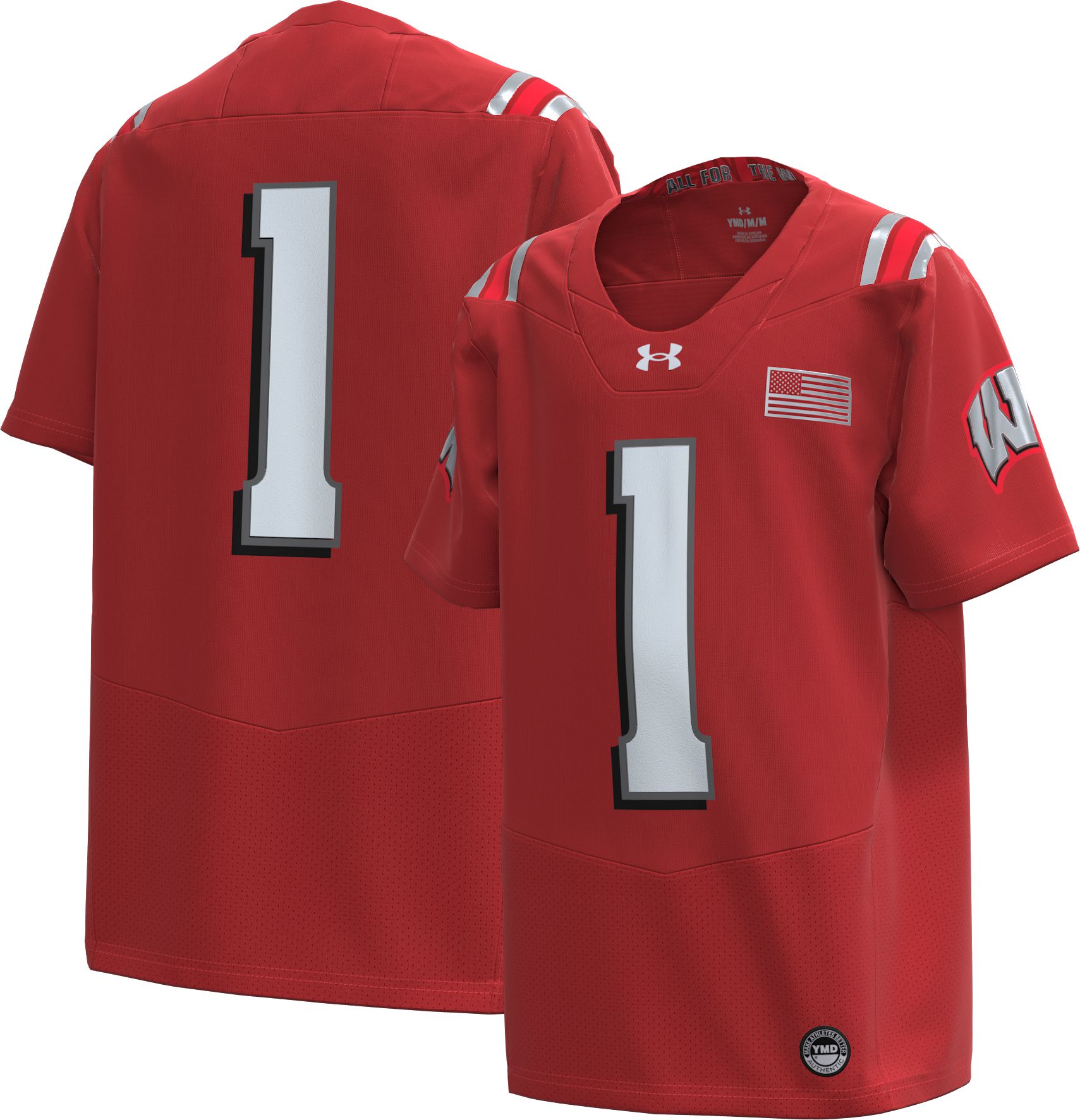 Under Armour Youth Wisconsin Badgers Lambeau Field Collection Red Sideline Replica Football Jersey