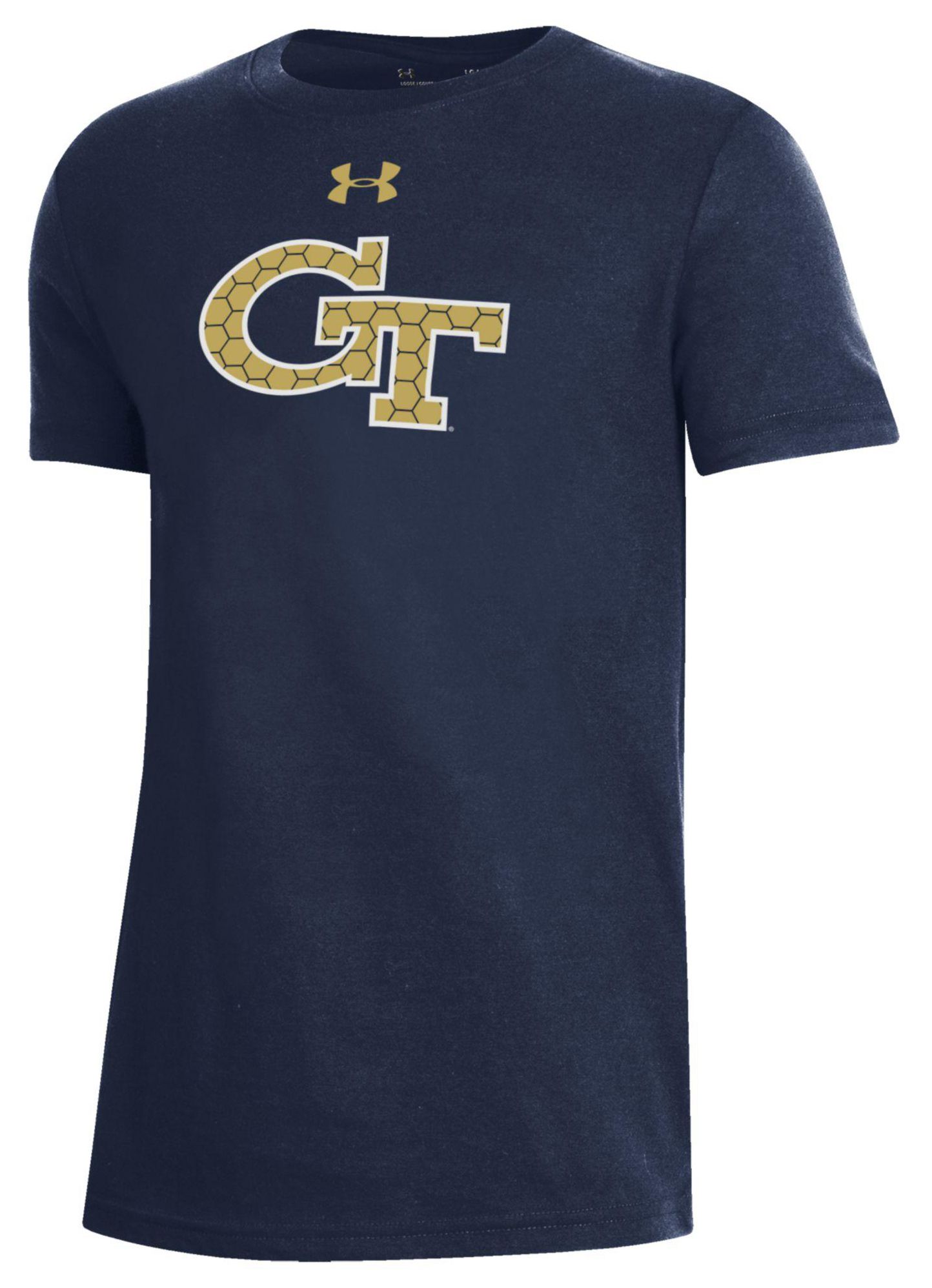 Under Armour Youth Georgia Tech Yellow Jackets Beehive Sideline T-Shirt, Small, Blue