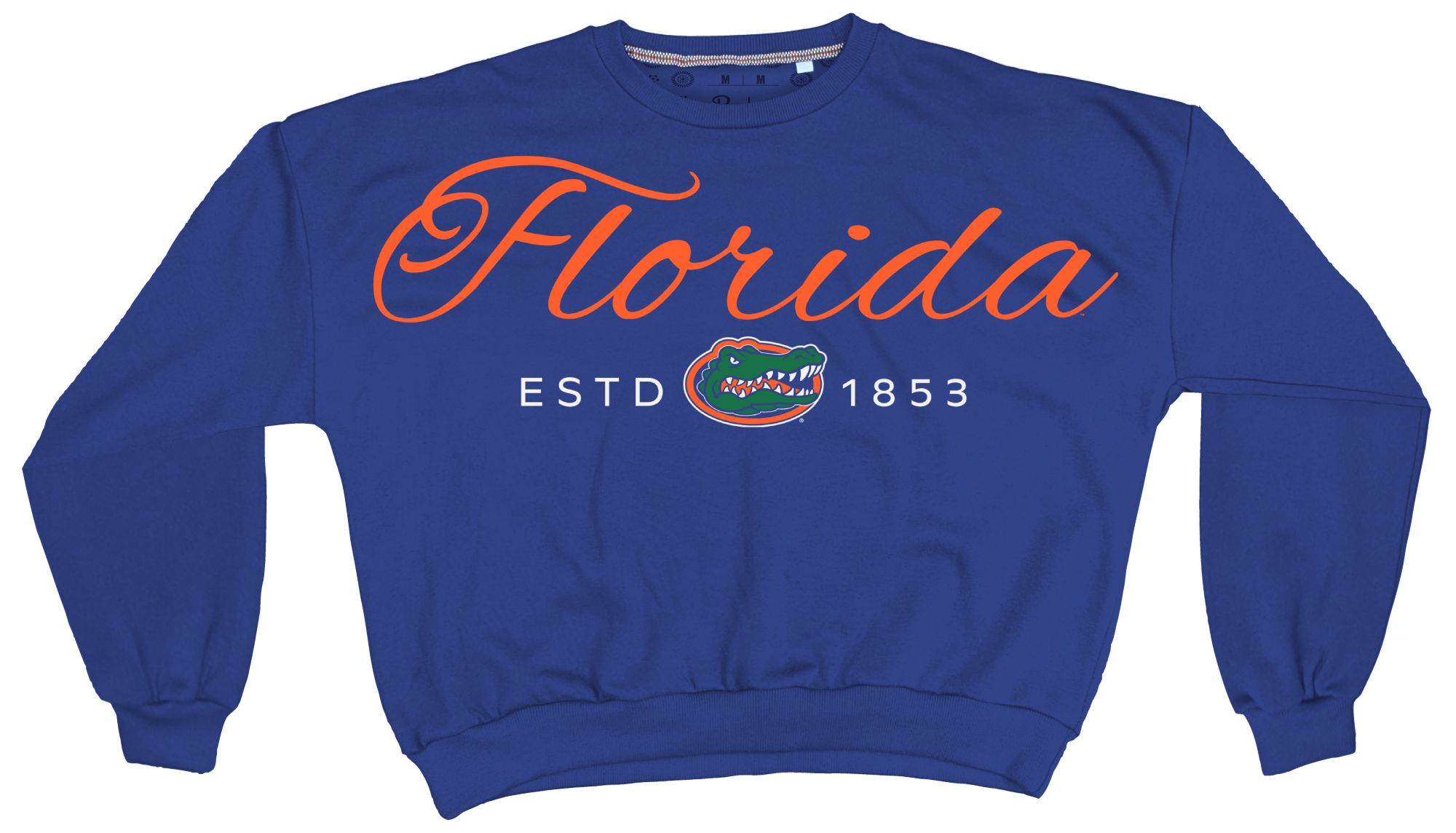 Pressbox Women's Florida Gators Royal Alexus Script Janise Fleece Oversized Crewneck Sweatshirt
