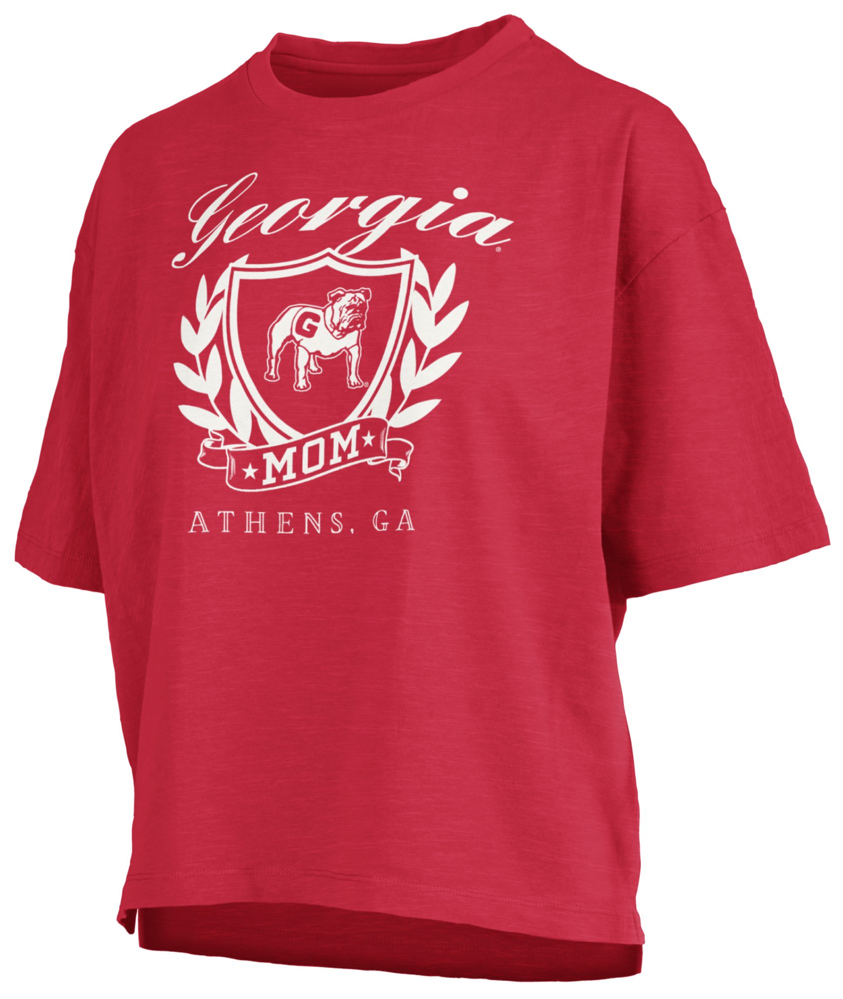 Pressbox Women's Georgia Bulldogs Red Mom Motley Crew T-Shirt
