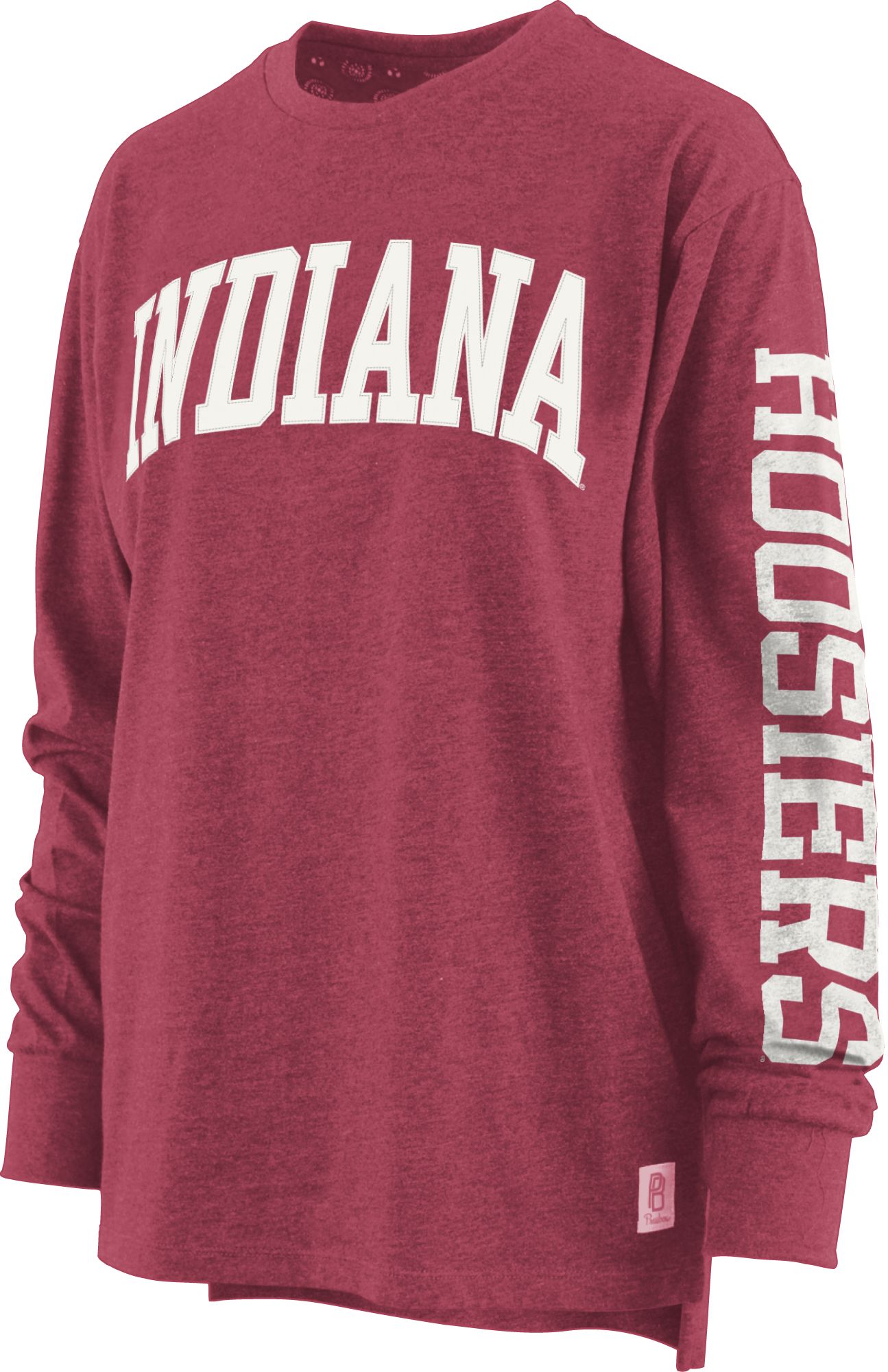 Pressbox Women's Indiana Hoosiers Crimson Melange Crewneck Sweatshirt