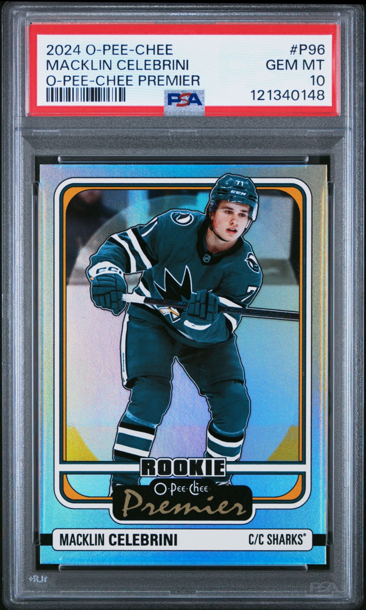2024 Upper Deck O-pee-chee O-pee-chee Premier P96 Macklin Celebrini PSA 10