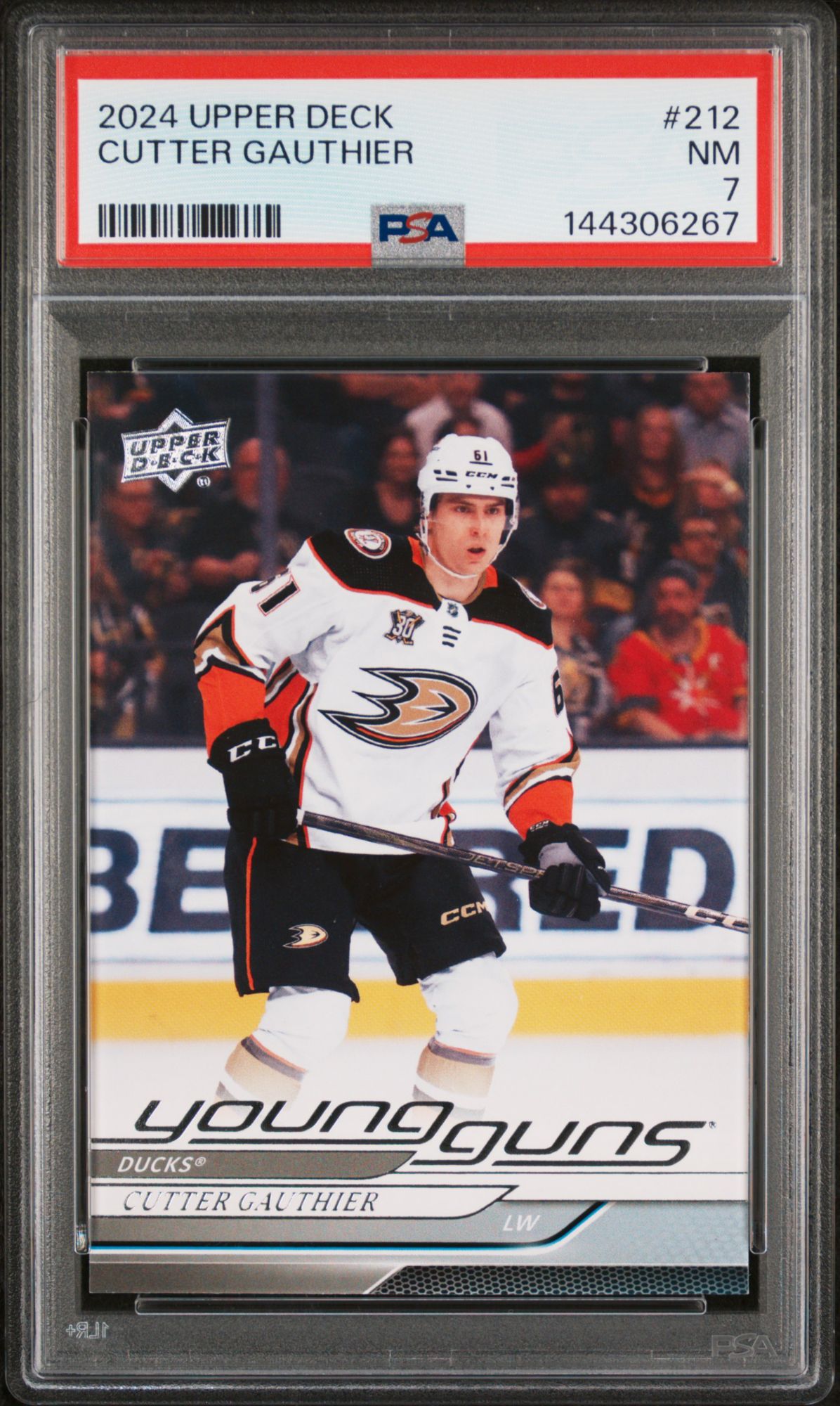 2024 Upper Deck 212 Cutter Gauthier PSA 7