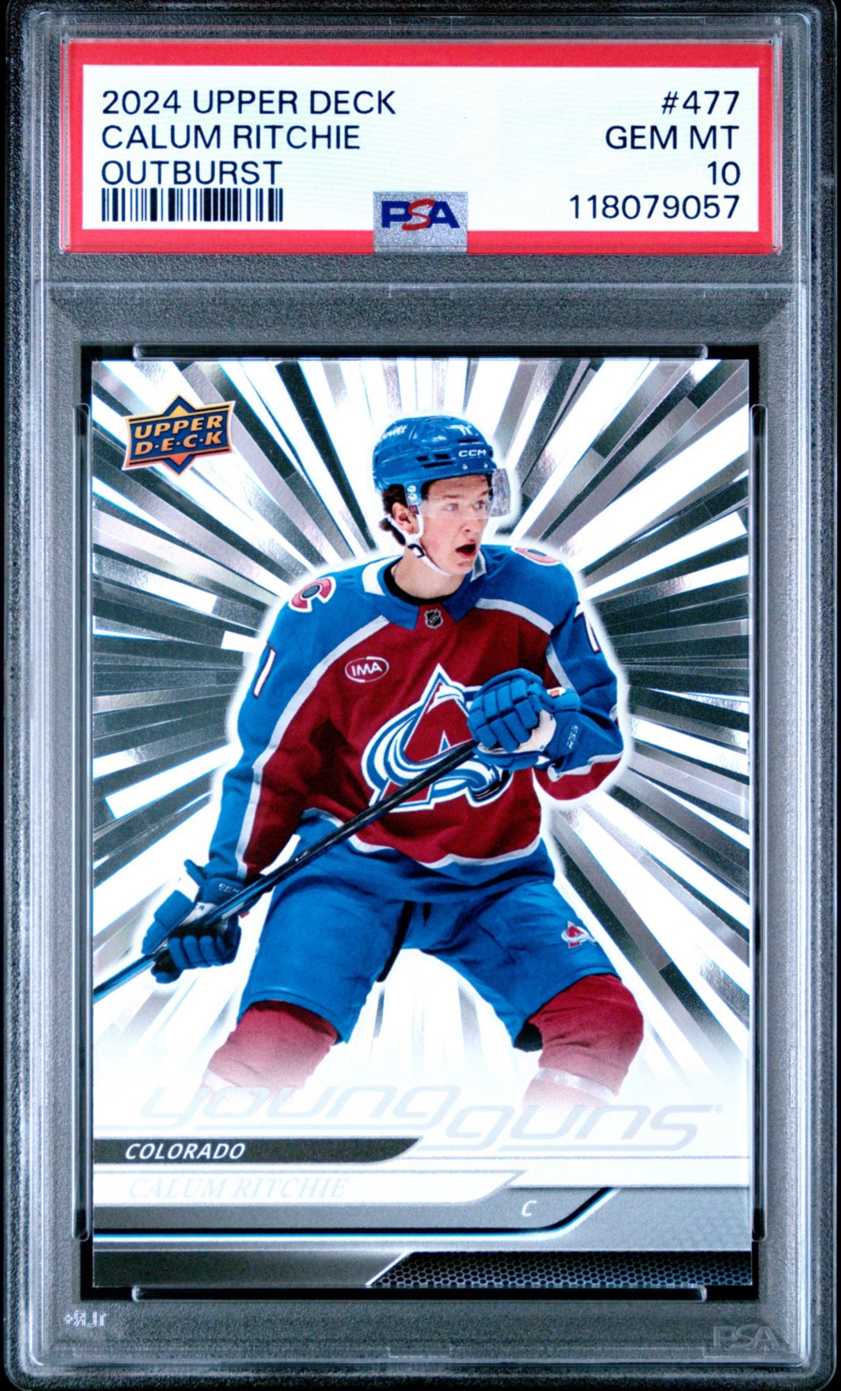 2024 Upper Deck 477 Calum Ritchie Outburst PSA 10