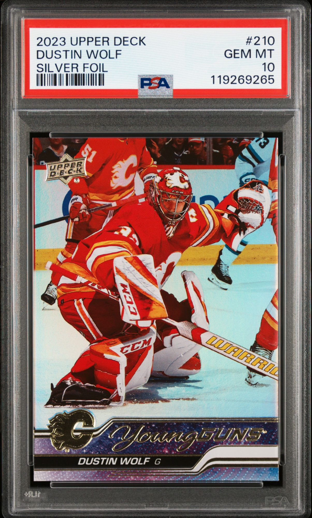 2023 Upper Deck 210 Dustin Wolf Silver Foil PSA 10