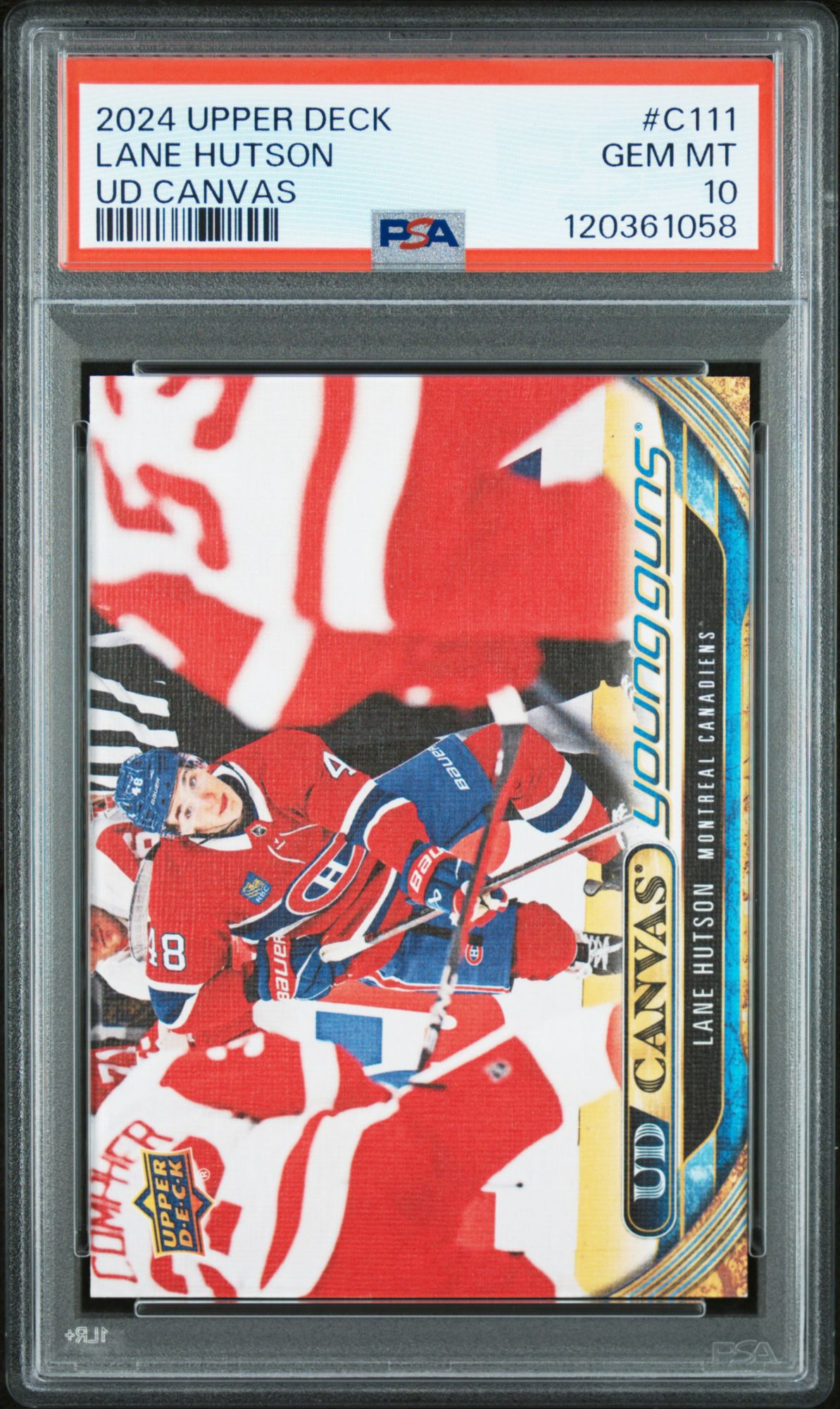 2024 Upper Deck UD Canvas C111 Lane Hutson PSA 10