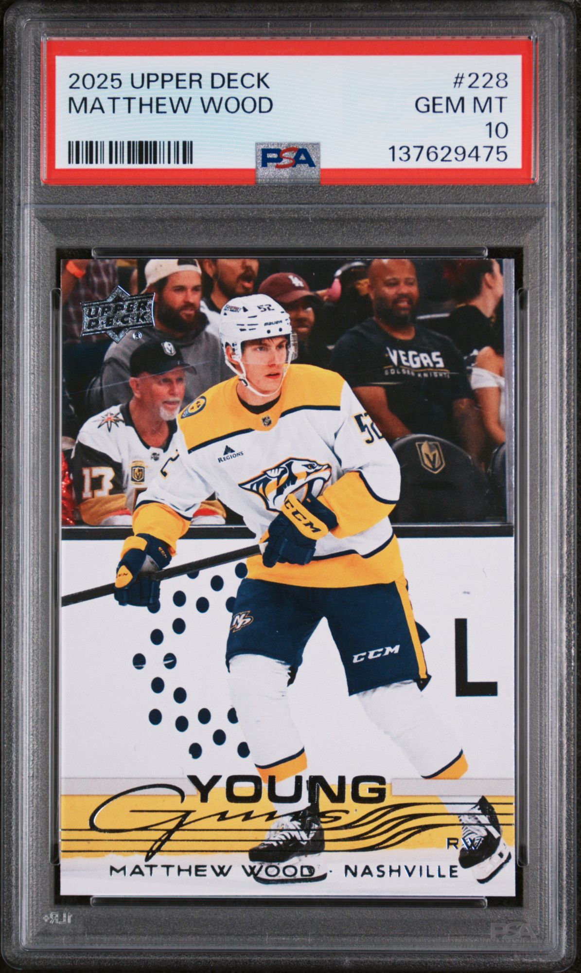 2025 Upper Deck 228 Matthew Wood PSA 10