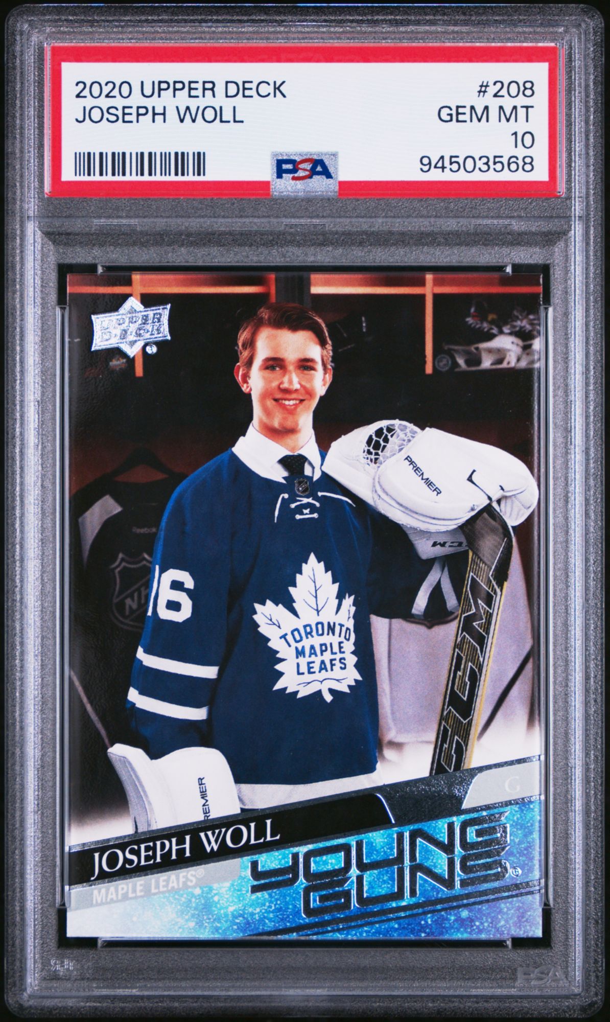 2020 Upper Deck 208 Joseph Woll PSA 10