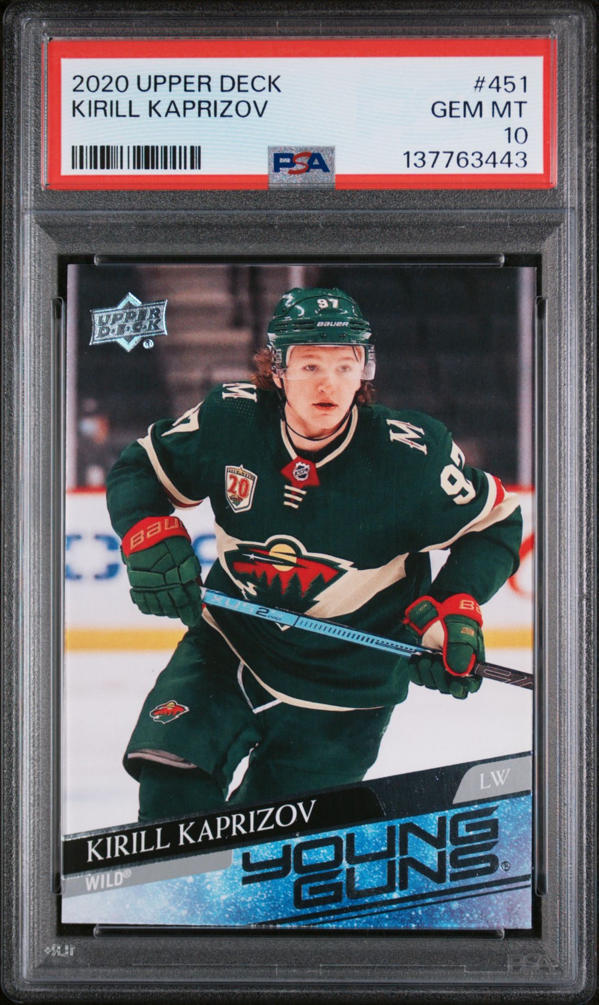 2020 Upper Deck 451 Kirill Kaprizov PSA 10
