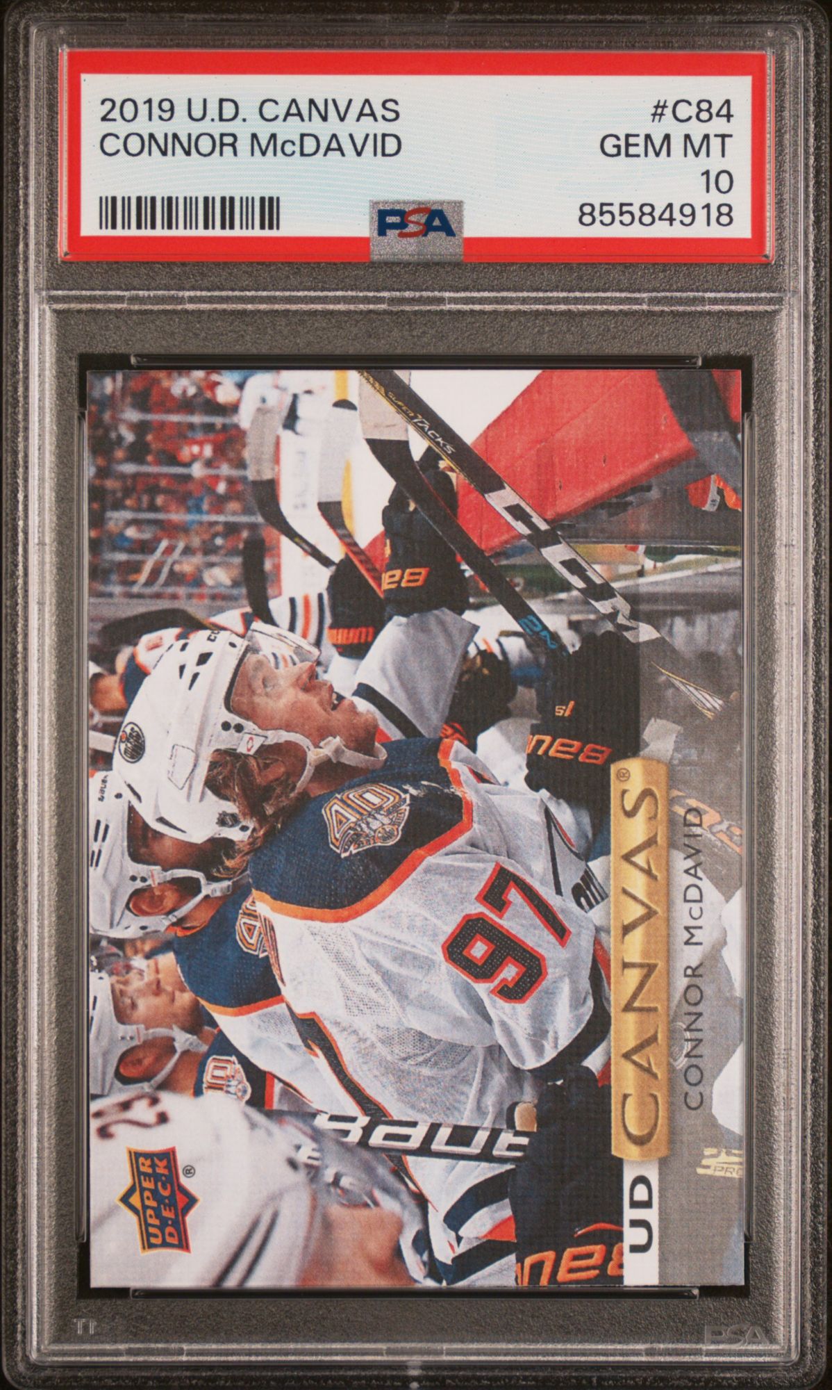 2019 Upper Deck Canvas C84 Connor Mcdavid PSA 10
