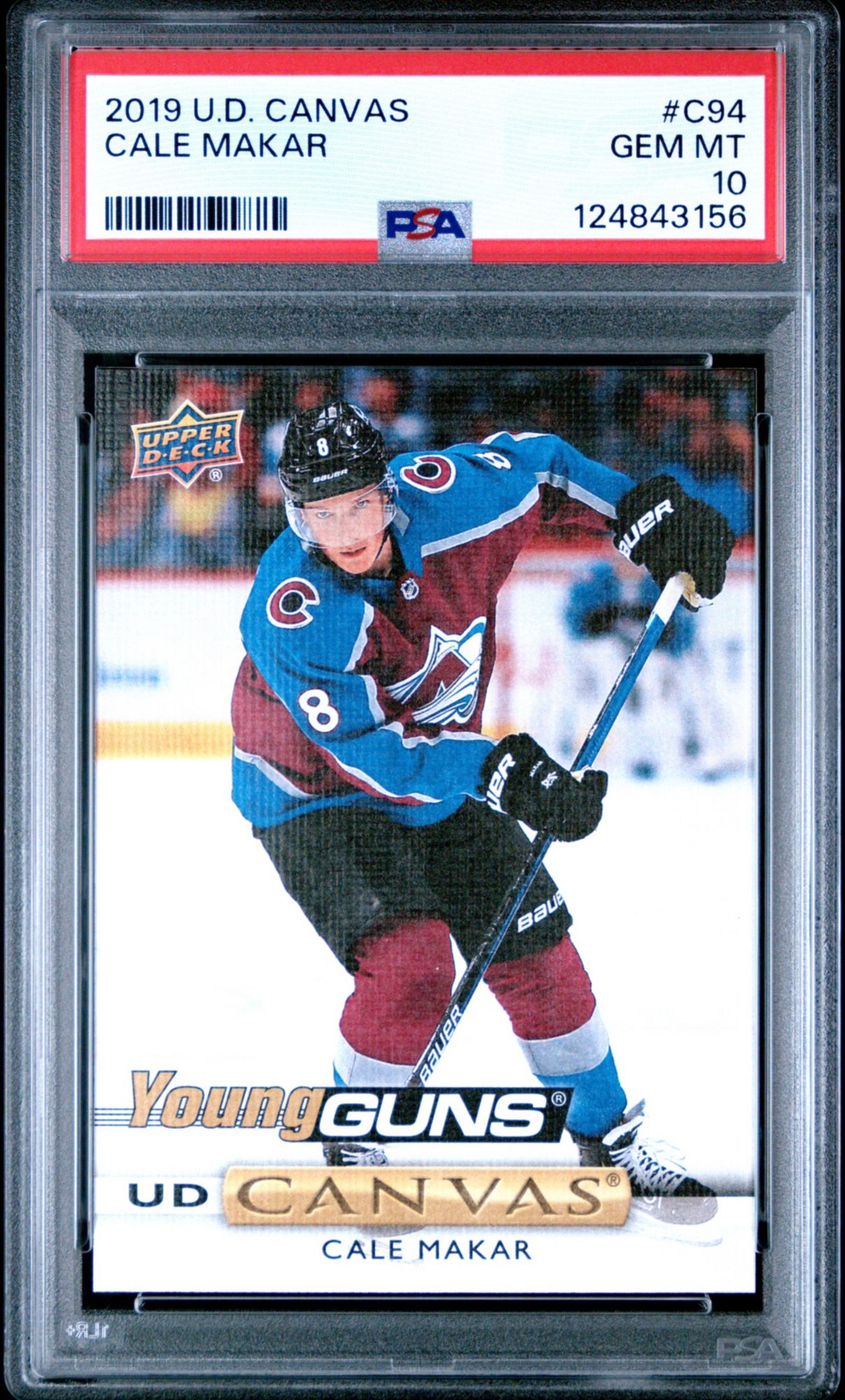 2019 Upper Deck Canvas C94 Cale Makar PSA 10