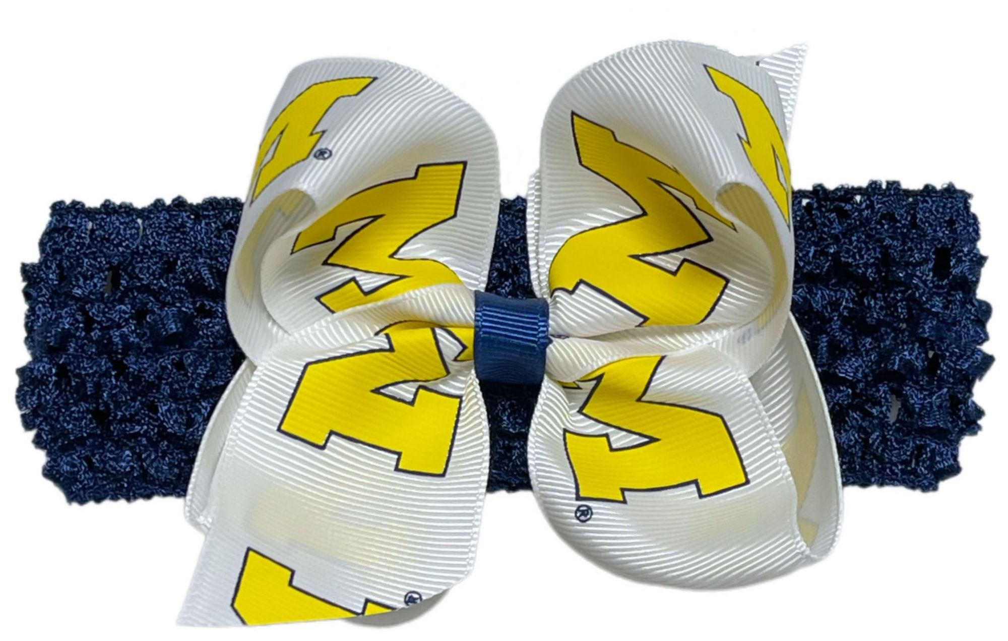 USA Bows Michigan Wolverines Crochet Headband