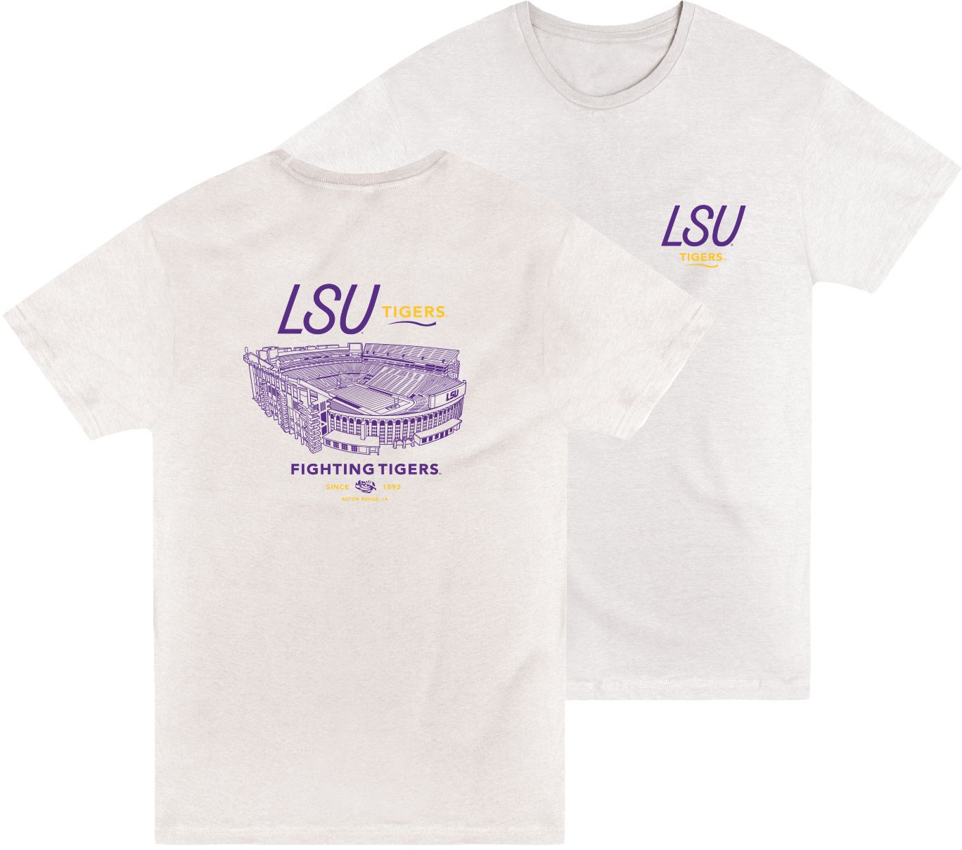 USCAPE Men's LSU Tigers Vintage White Socialite T-Shirt