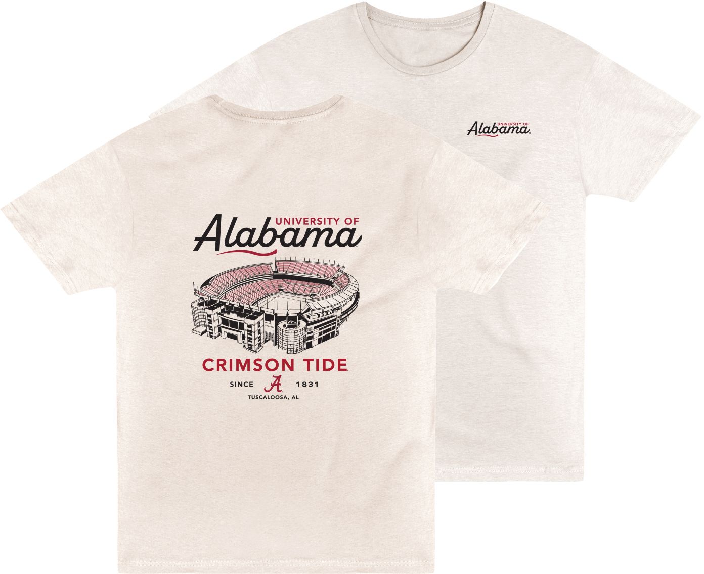 USCAPE Men's Alabama Crimson Tide Vintage White Socialite T-Shirt